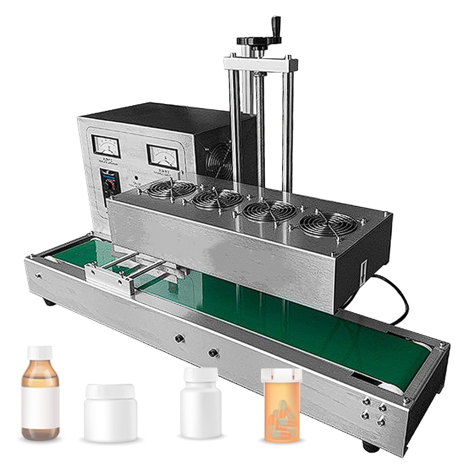 asdchZen Automatic Induction Sealing Machine For Bottles - Continuous Electromagnetic Cap Sealer With Adjustable Height For Various Sizes, Ideal For Packaging And Sealing Solutions (130Mm)