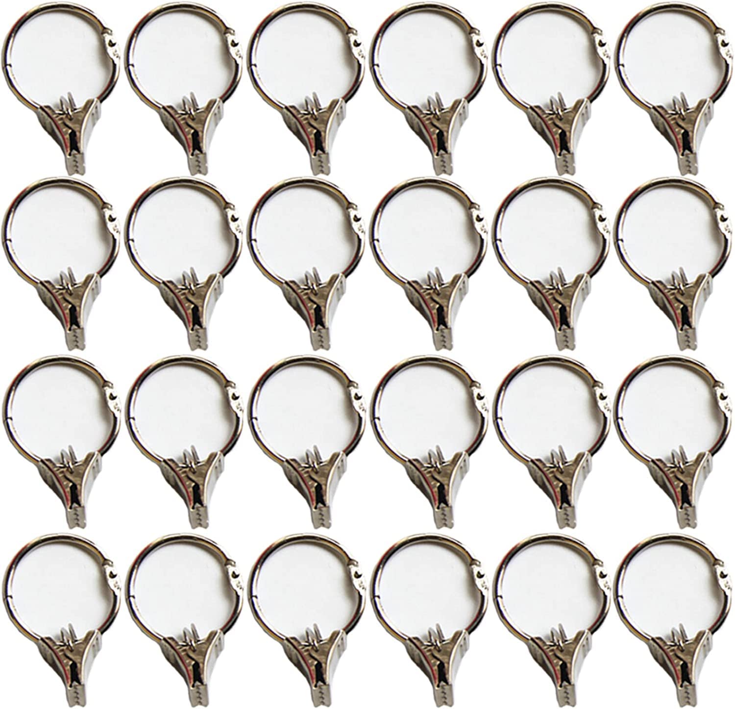 EISTEE Gardinenringe, Gardinenhaken, Aufhängeringe, 20 Stück Gardinenklammern aus Metall, Gardinenringe, Gardinenringe for Aufhängen, dekorativer Ring, Schlüsselring (Color : 2.5cm Open)
