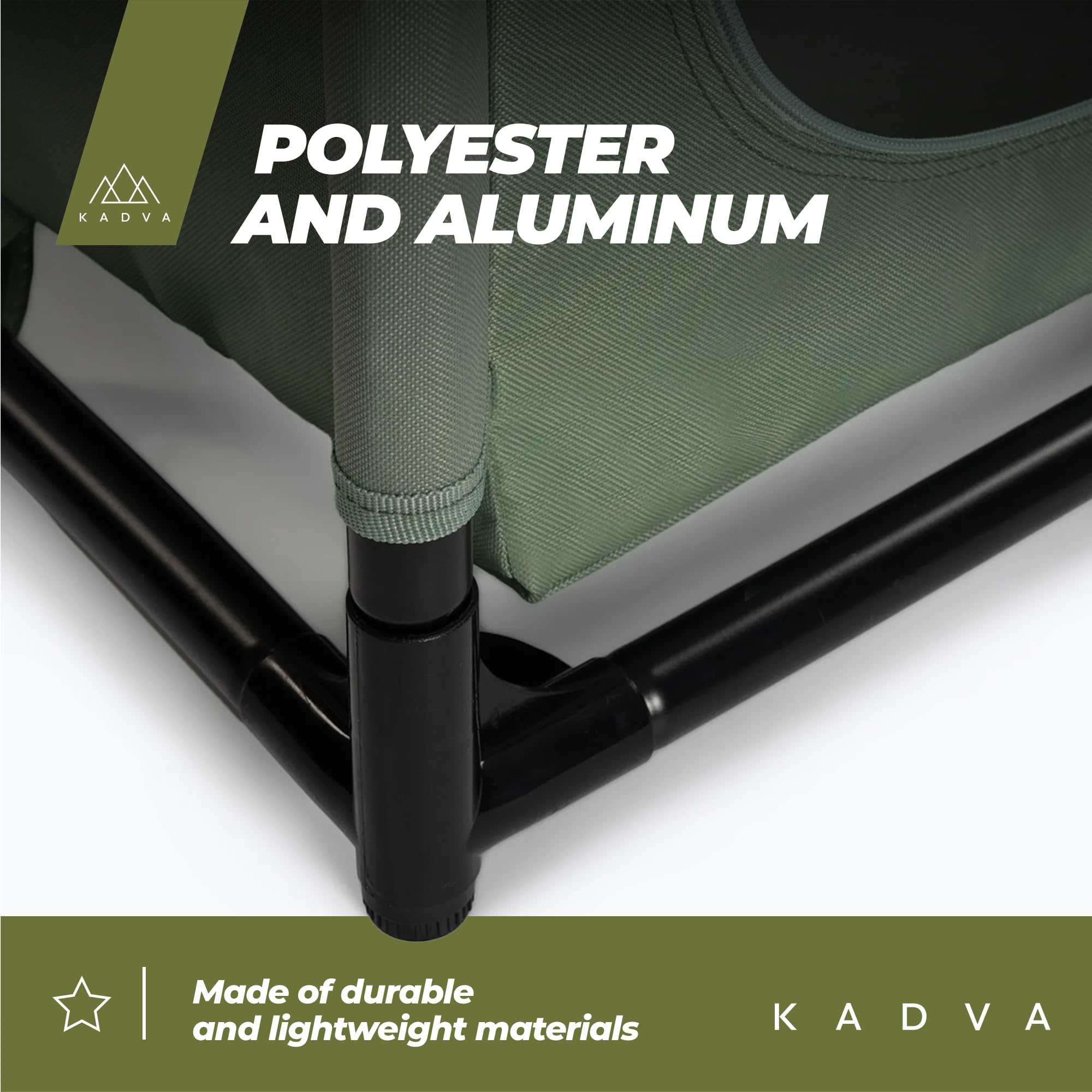 KADVA CAMPCook 221 Camping Küchenschrank faltbar 48,5x121x83,5 cm Campingschrank aus strapazierfähigen Materialien Leichte und stabile Konstruktion Einfacher Aufbau und Transport Farbe Grün