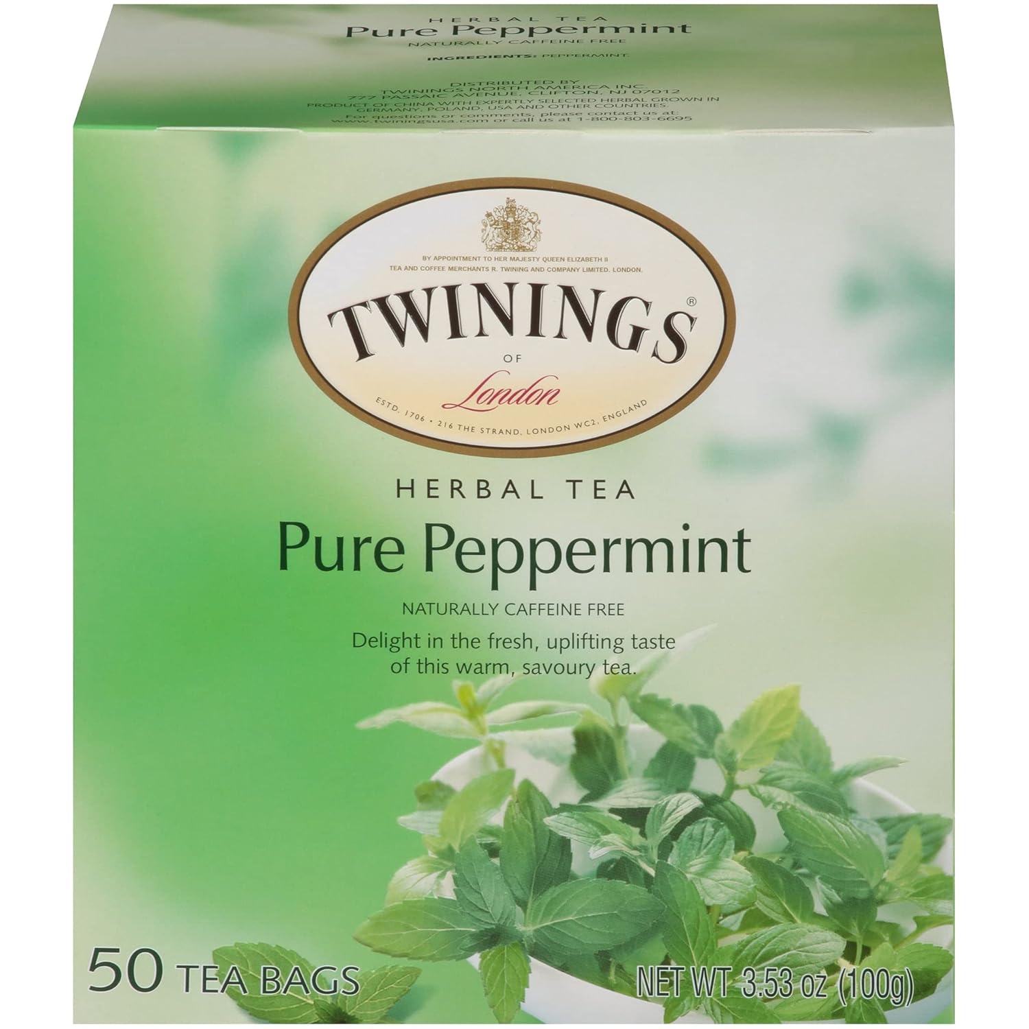 Twinings Pure Peppermint Tea Naturally Caffeine Free