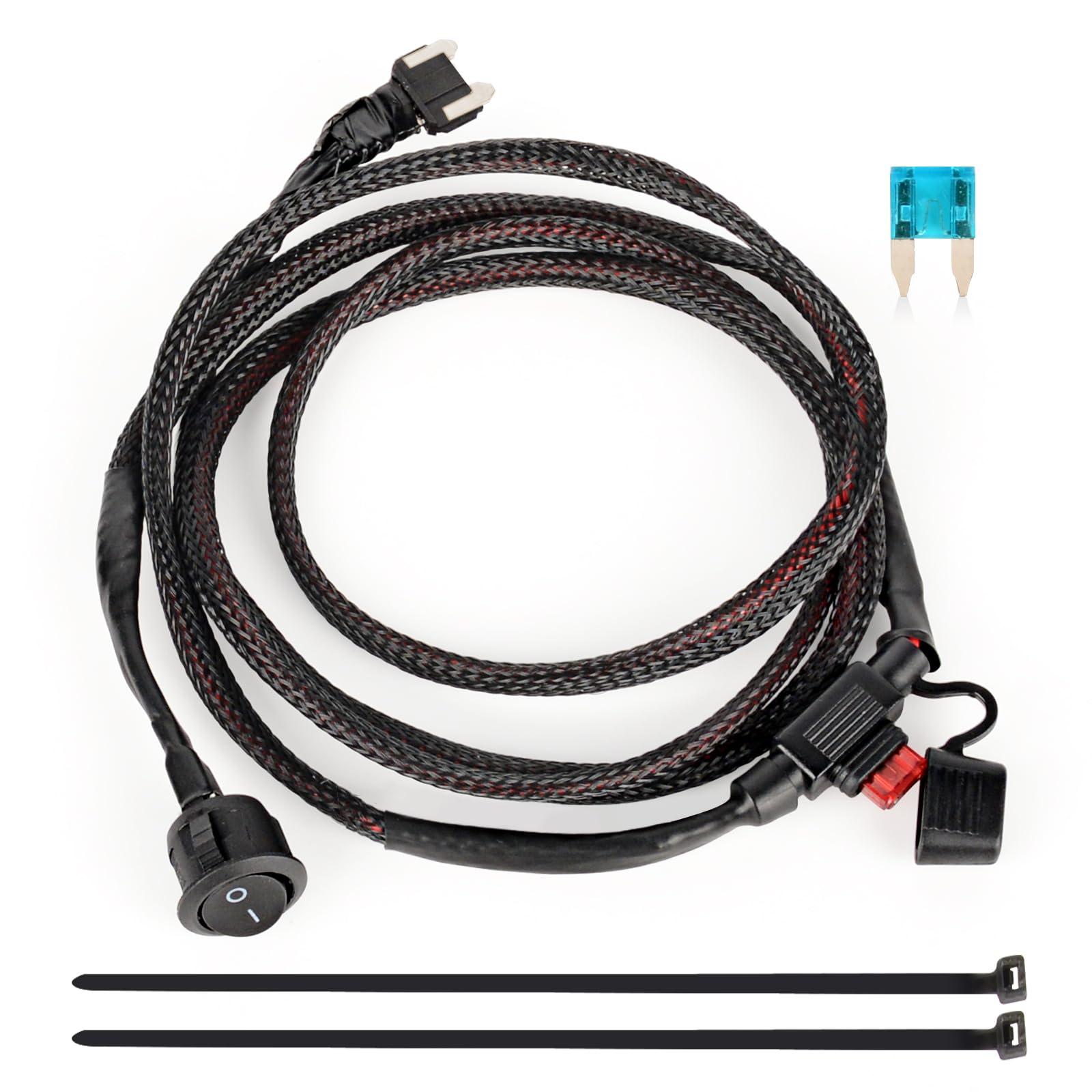 MAIKER OFF ROAD 66.9"" Universal Fuse Bypass Switch Kit Relay Bypass Kit Fuse Switch, Low Profile Mini