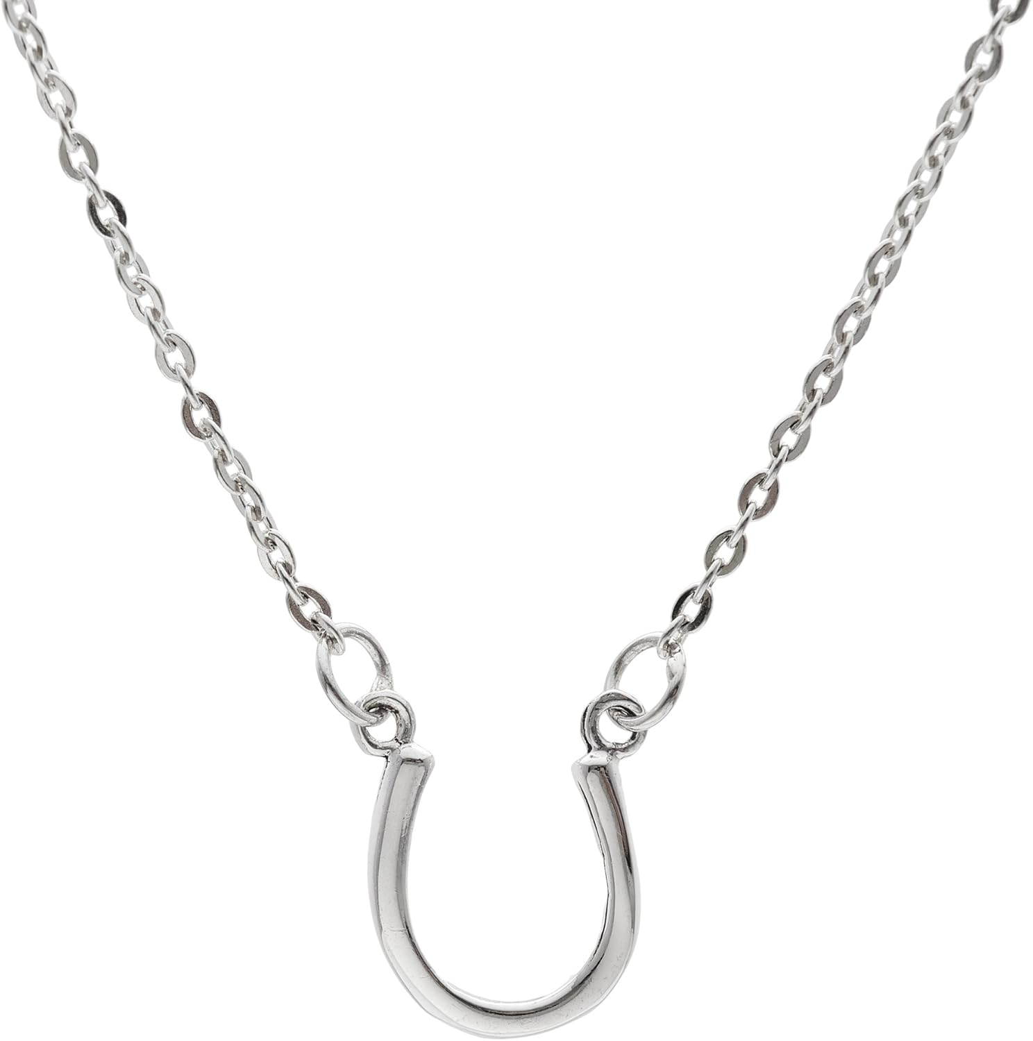 Silverly Sterling Silver Horseshoe Necklace for Women - 925 Silver Lucky Charm Pendant on Thin Cable Chain - Classic Minimalist Good Luck Jewelry Gift - Simple Dainty Design - Image 4