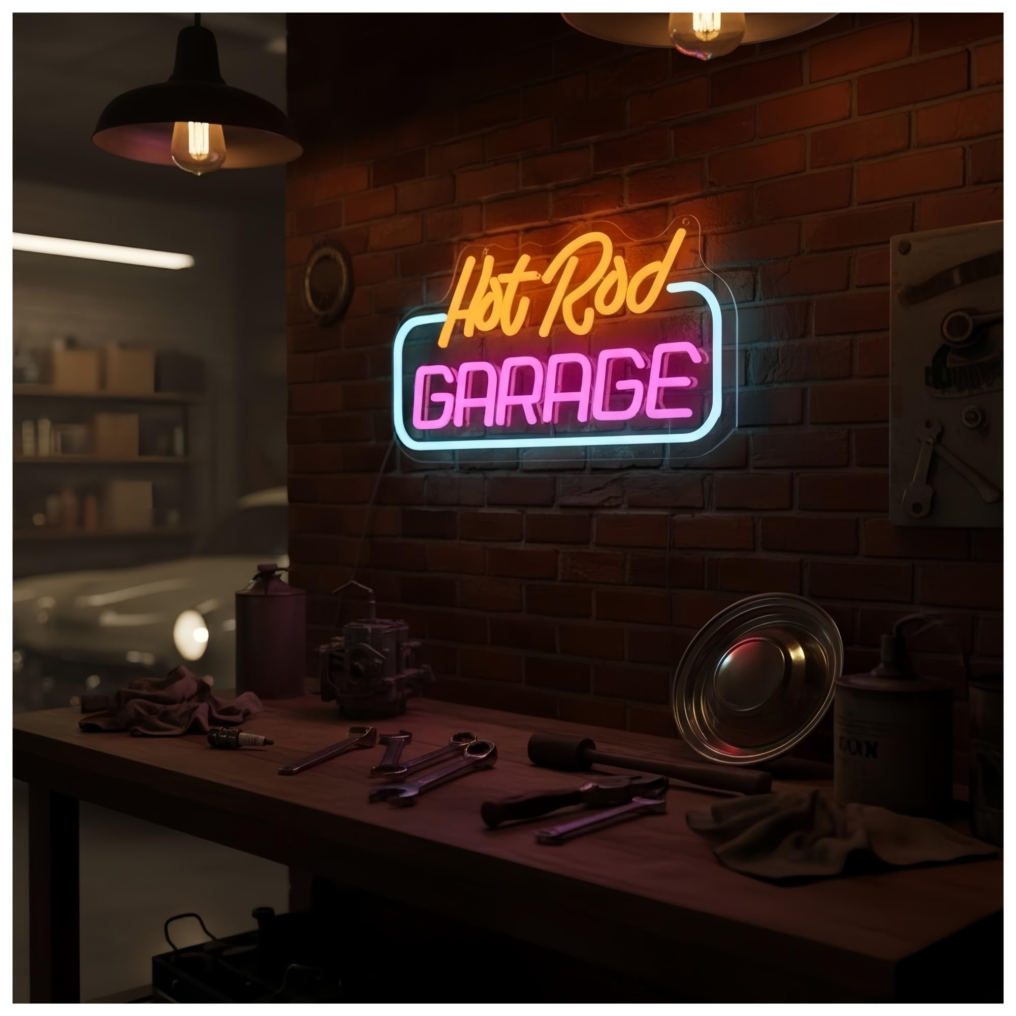 Generico Supporto per batteria per lampada da parete con insegna al neon per decorazioni durevoli per la camera letto