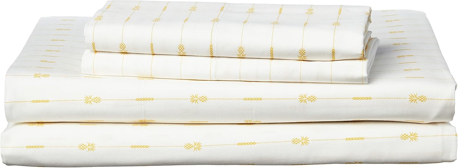 Tommy Bahama Pineapple Pinstripe Sheet Set, Queen Buy Online at Best