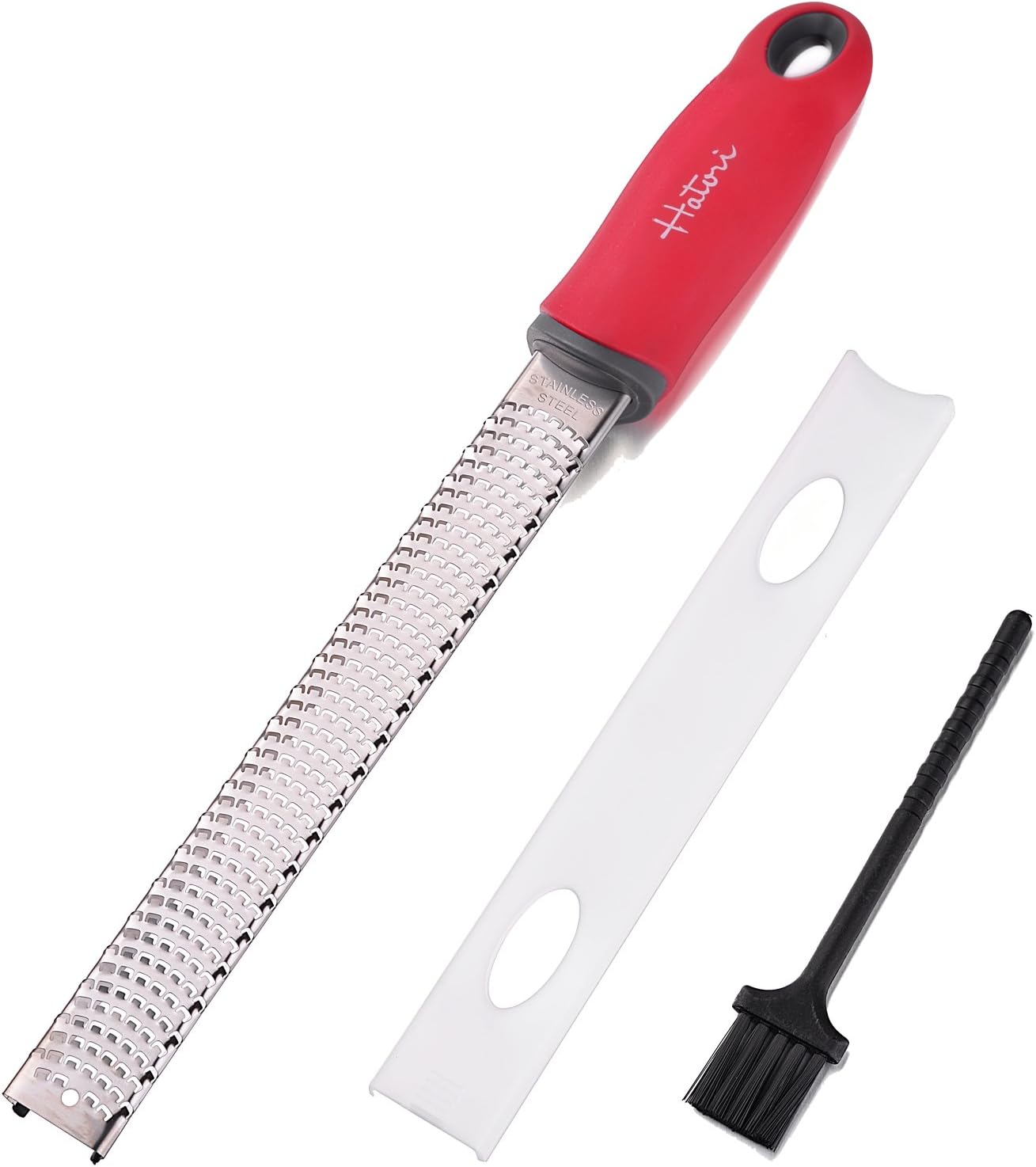 Haturi Stainless Steel Zester, Cheese Zester, Lemon Zester, Grater Kitchen Tool for Ginger, Citrus, Nutmeg, Potato, Vegetable & Fruit - Dishwasher Safe