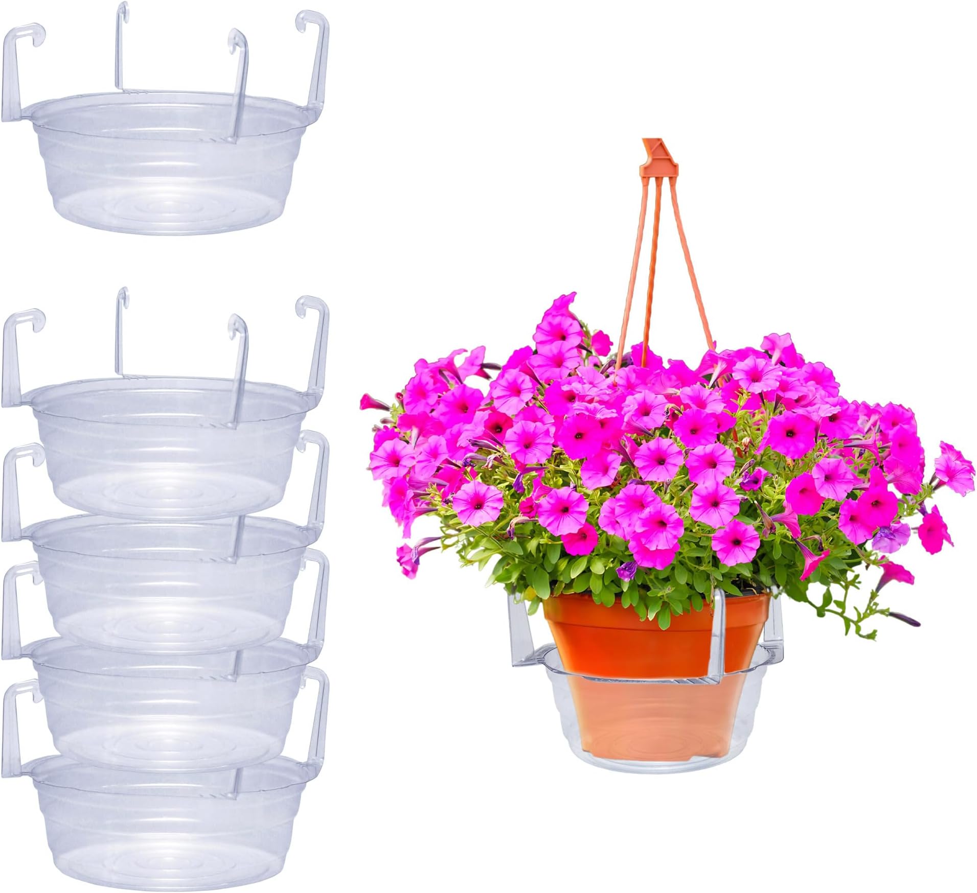 Hanging Basket Drip Pans 8" (5-Pack)