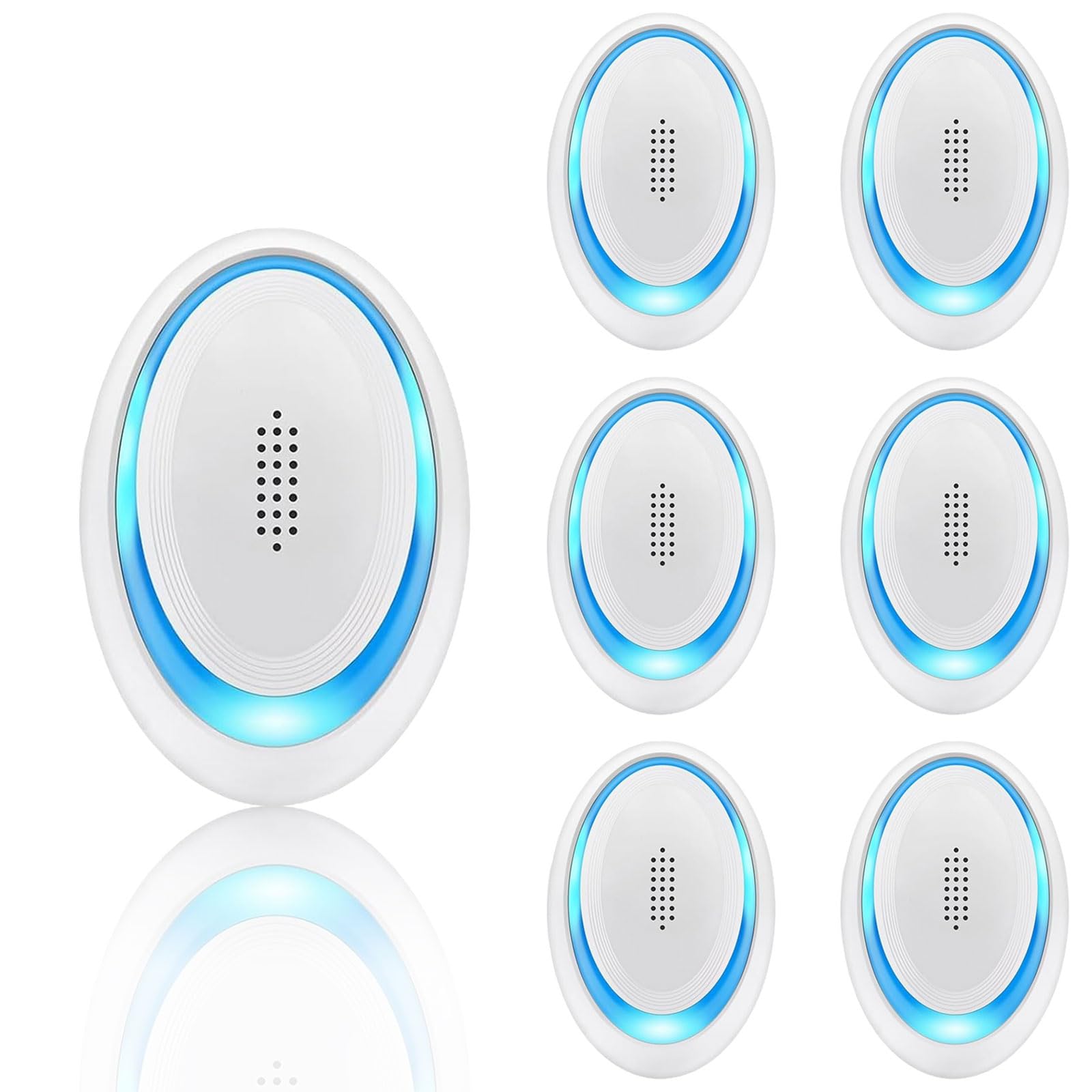 Repelente Ultrasónico de Plagas 6 Pack Antimosquitos Electrónico para Interiores Roedores Arañas Cucarachas