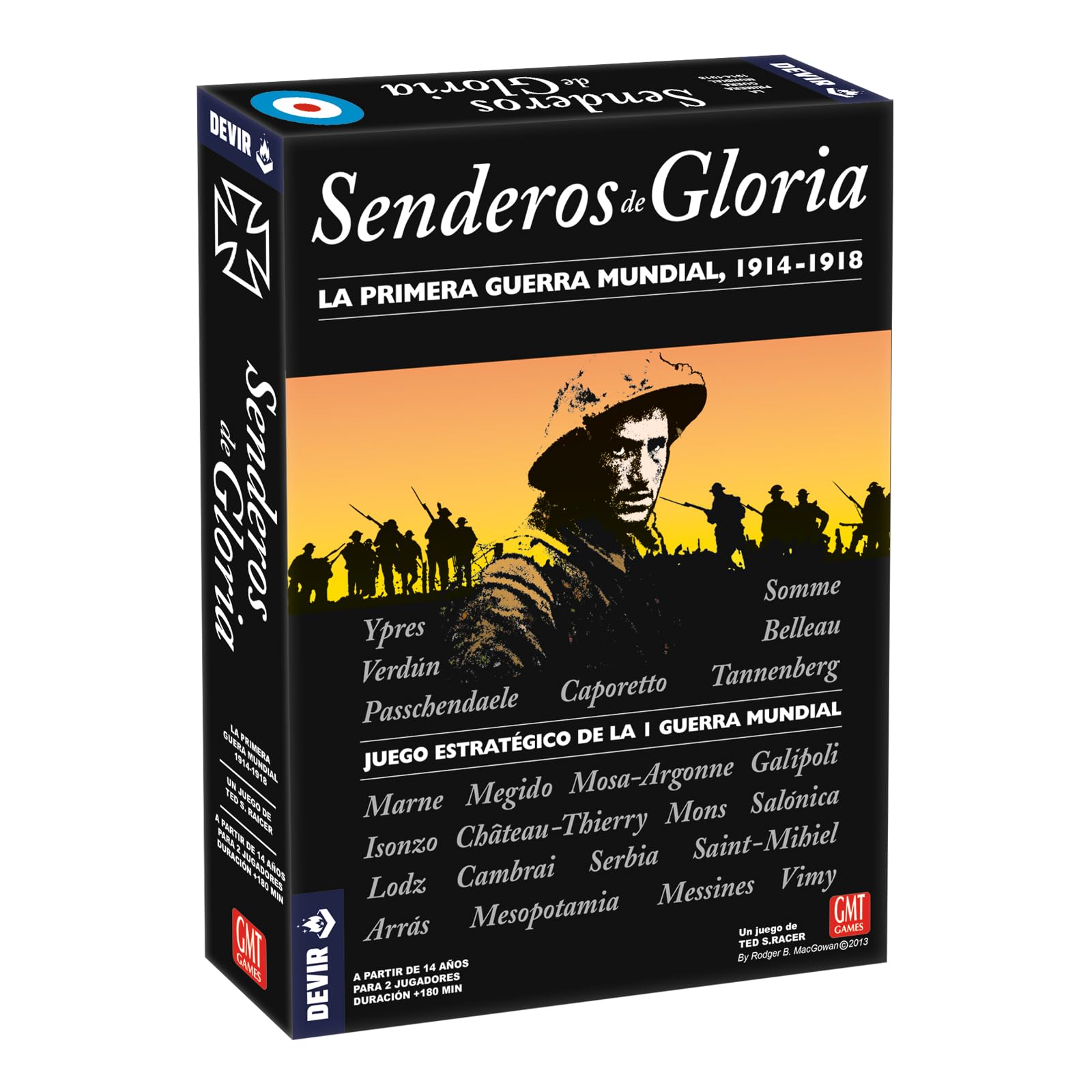 Devir, Senderos de Gloria, Juego de Mesa, Wargame, Estrategia, 2 Jugadores, Edad +14