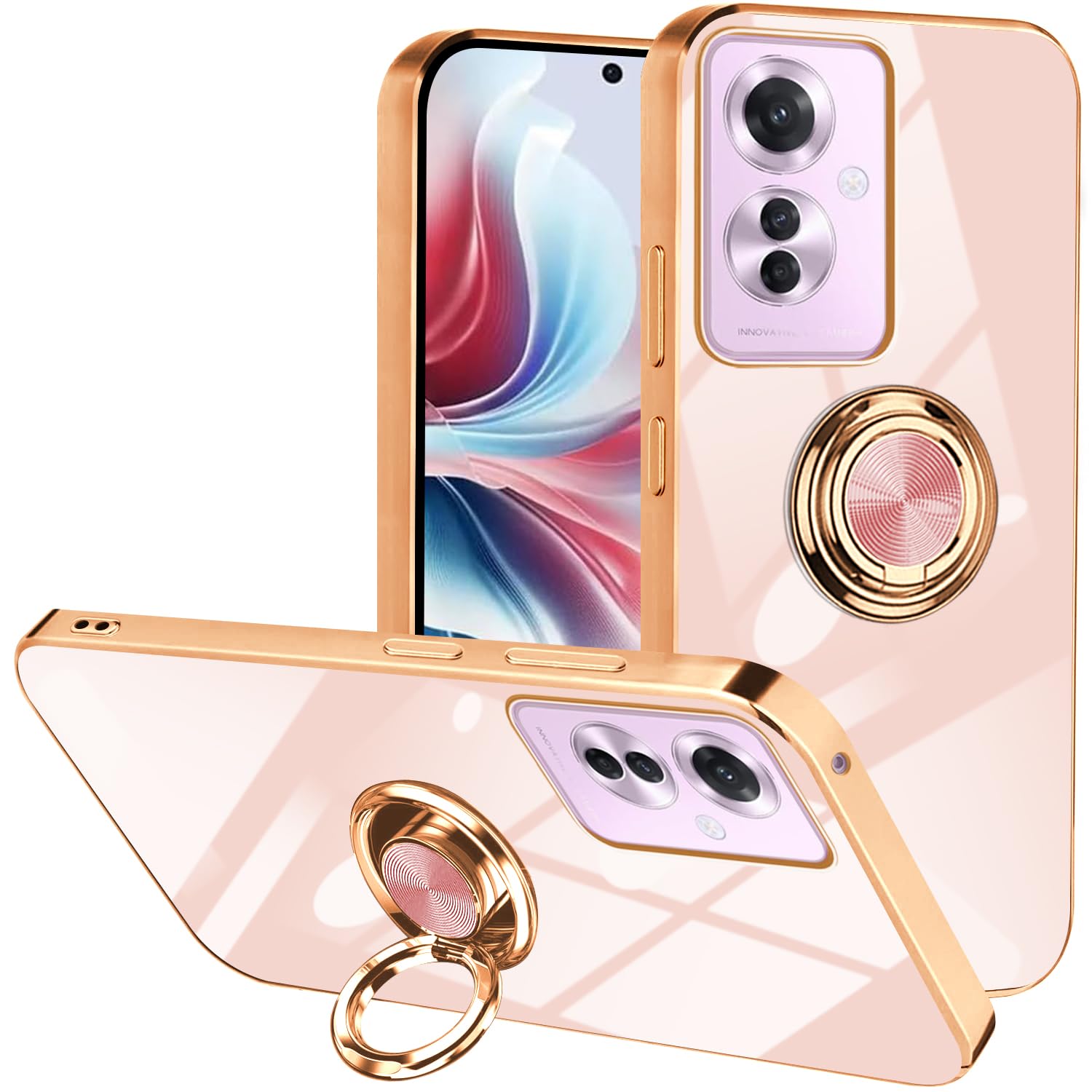OPPO Reno11 A 本体 シリコンケース付き OPPO Reno11 A ケース シリコン リング カバー A401OP CPH2603