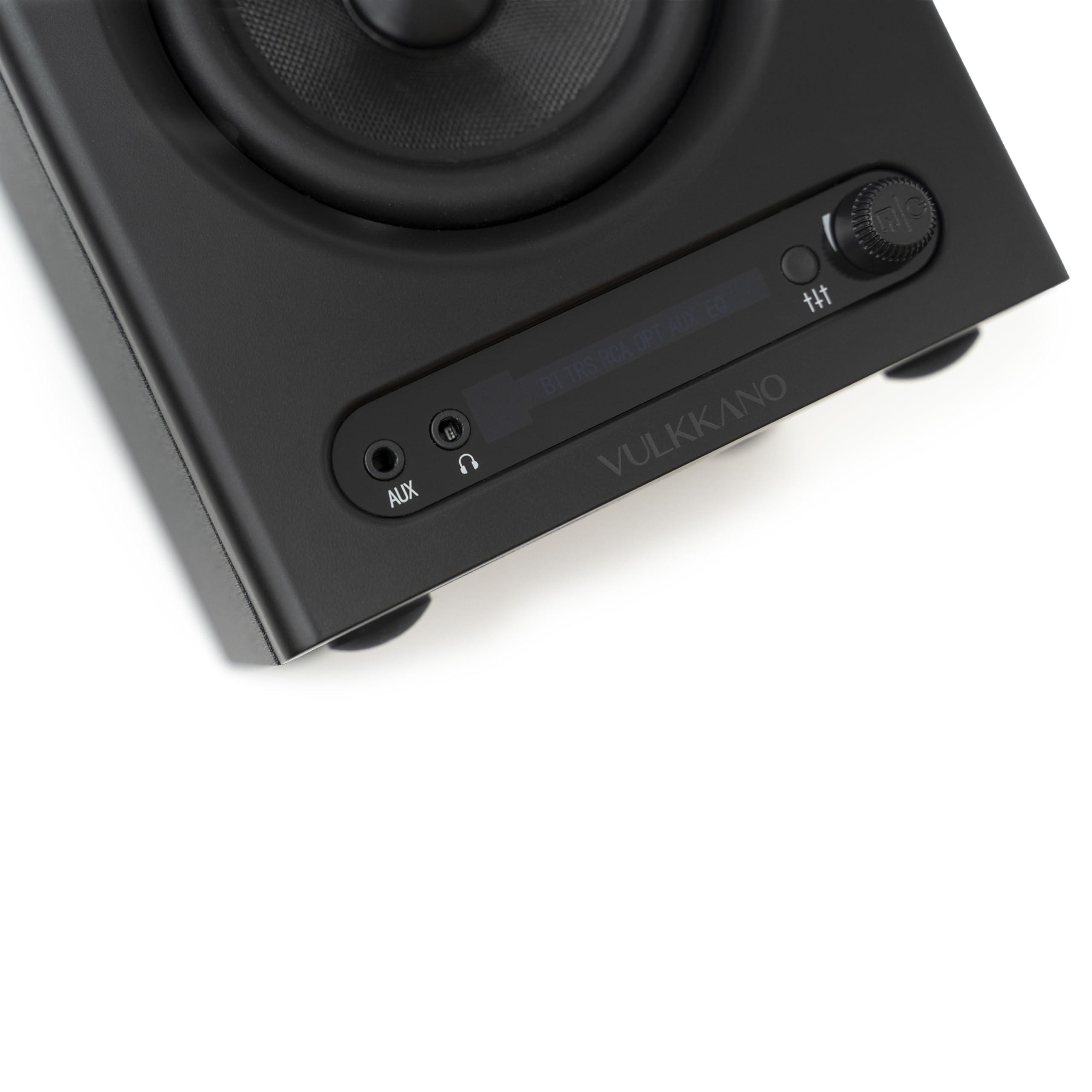 VULKKANO PRO4 Casse Monitor Studio con Woofer da 4”, Bluetooth, Ingresso Bilanciato TRS, RCA, Uscita per Cuffie, AUX, Ottica, Regolazioni EQ, Casse per PC