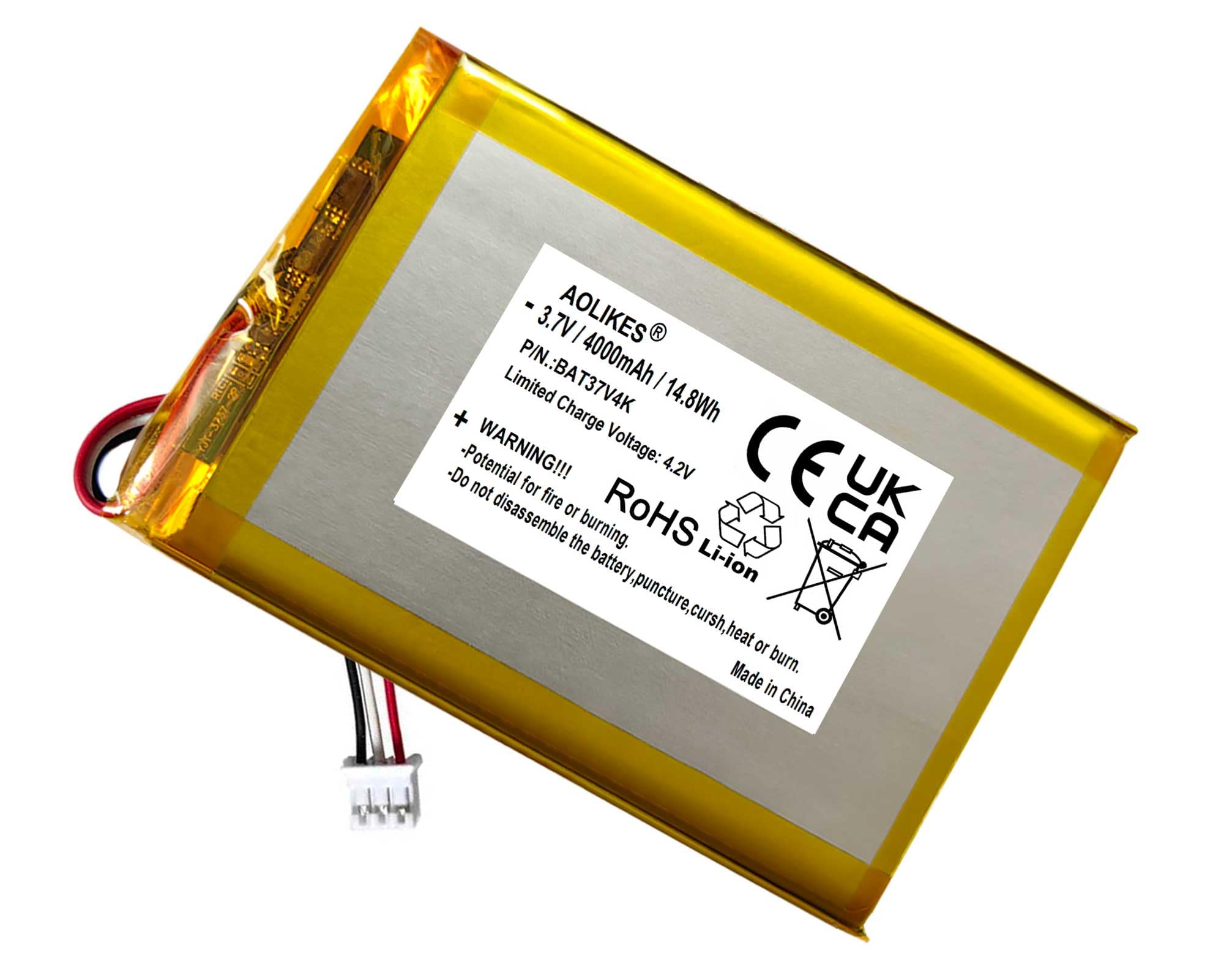 Remplacement de la Batterie 4000mAh 3.7v pour hellobaby hb6081 Moniteur vidéo pour bébé hb6256 2.4GHz numérique sans Fil Moniteur vidéo pour bébé
