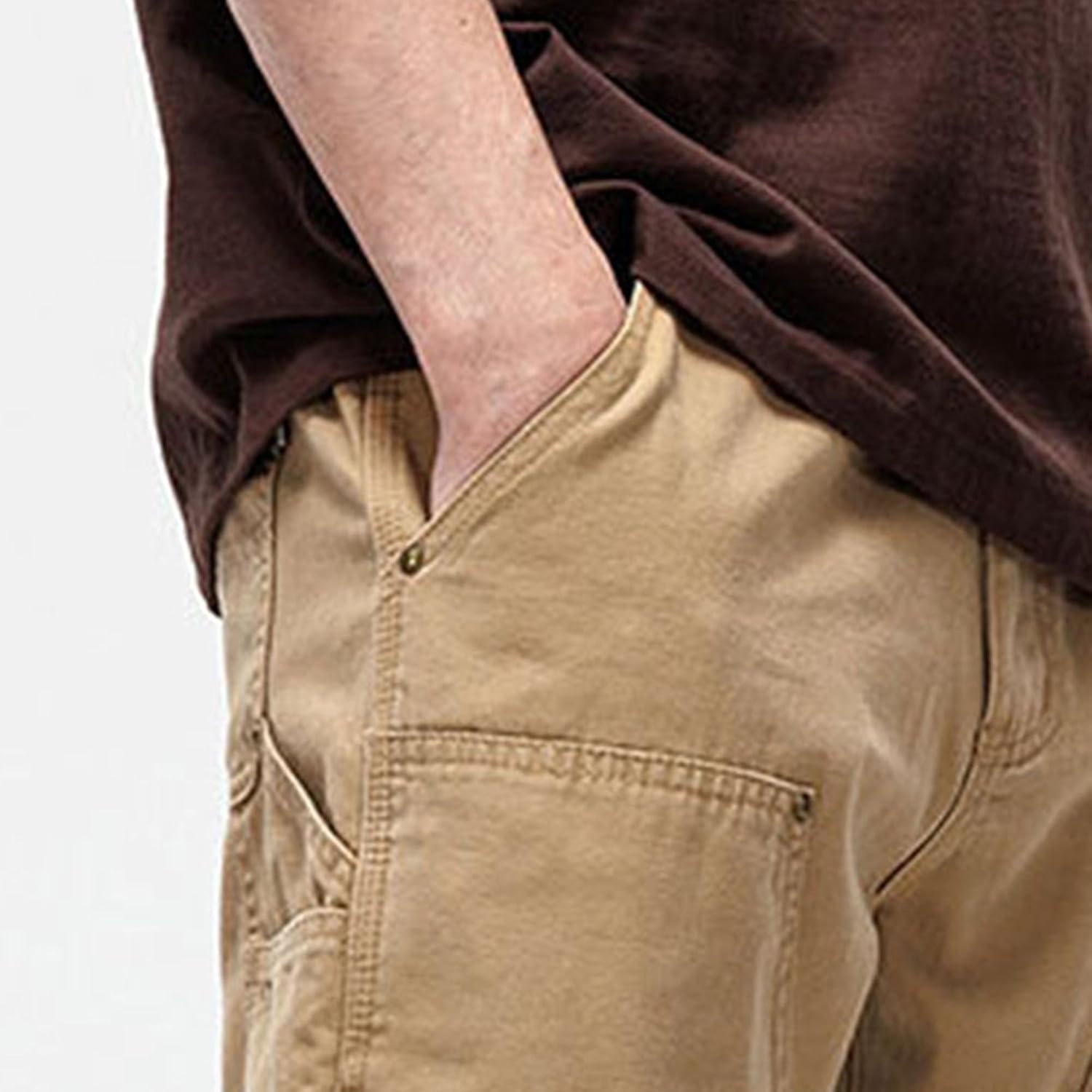 Men's Classic Cargo Carpenter Pant Casual Outdoor Work Pants Men Utility Multi Pockets Ankle Zipper Cargo Pant