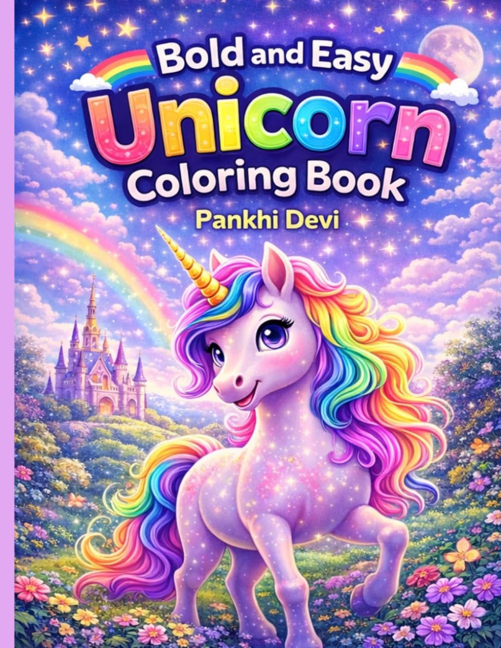 Bold and Easy Unicorn Coloring Book: Cute and Magical Unicorns for Toddlers and Kids Ages 3-6