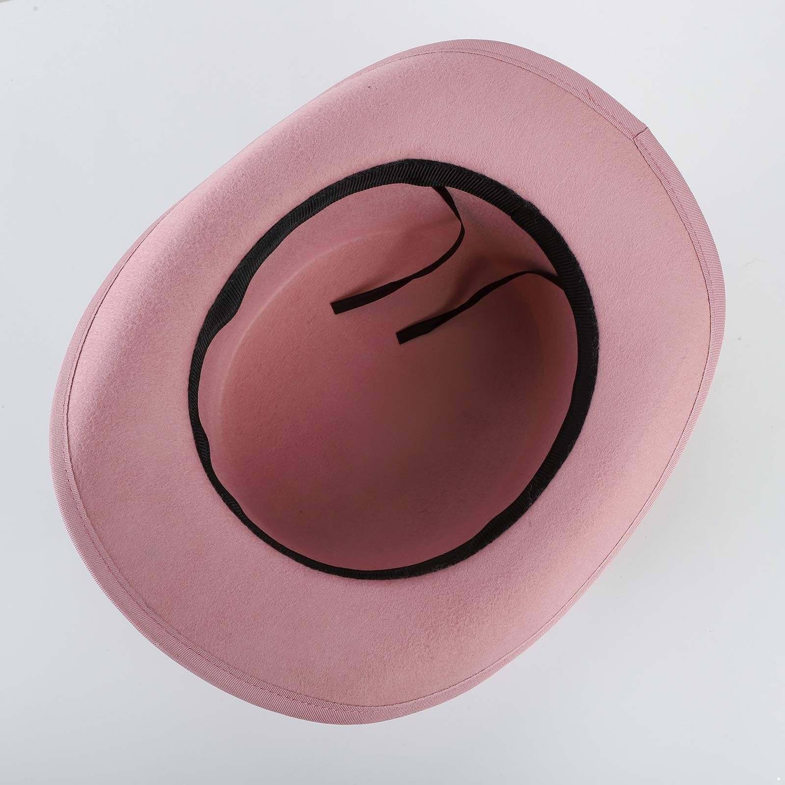 Wollfilz Zylinder für Damen Herren - Unisex Asymmetrischer Melonenhut Kopfschmuck Karneval Halloween Kostüm Cocktails Magier Gentlemen Performing Jazz Caps Rock Hat Magic Hat
