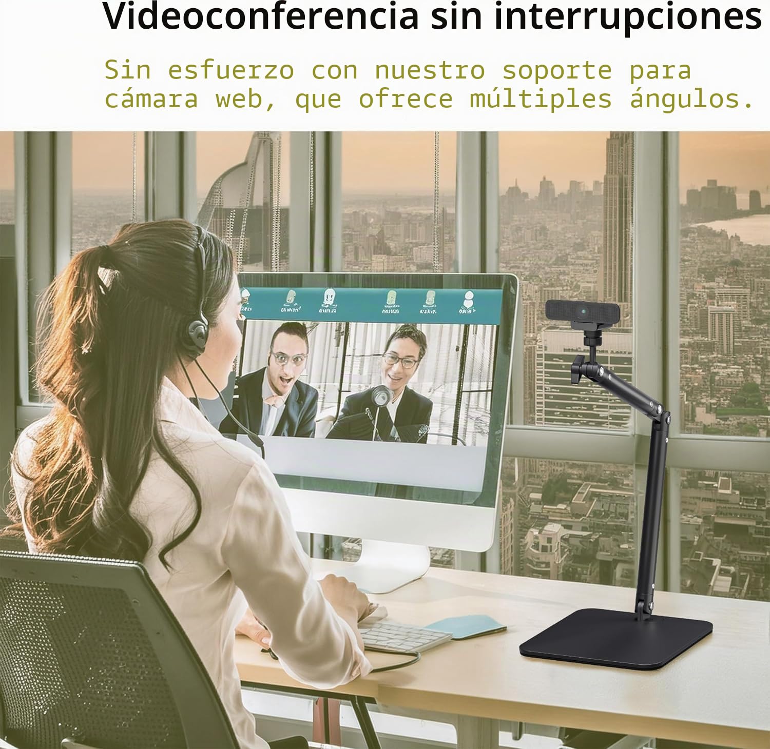 Soporte Para Cámara Web Soporte Para Teléfono Soporte De Mesa Resistente Para Cámara Web C922 C930e C920S C920 C615 C960 C920x BRIO 4K Soporte Para Teléfono Luz Derecha Con Rosca De 1/4"