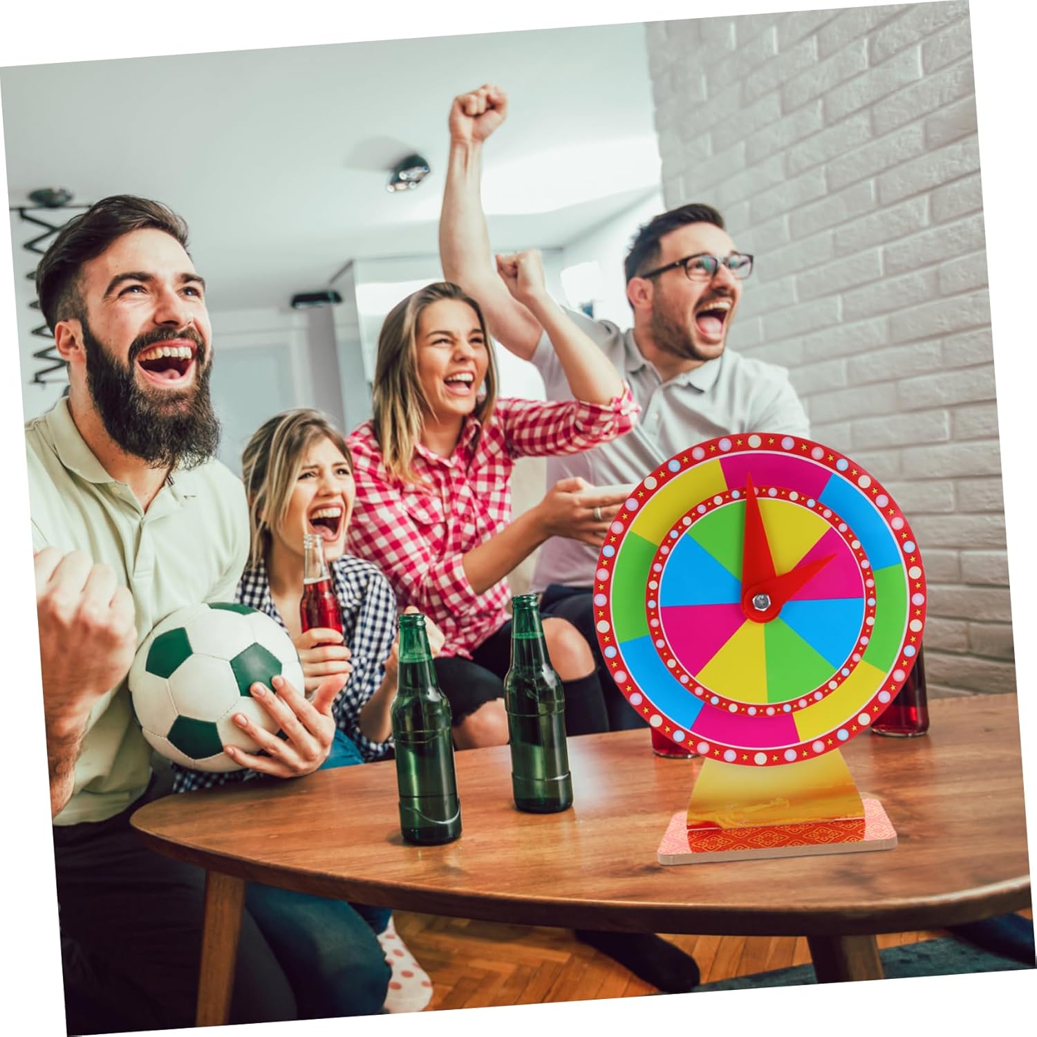 Yardwe Double Prize Wheel Spinning Wheel for Prizes Game Prop Party Lottery Turntable