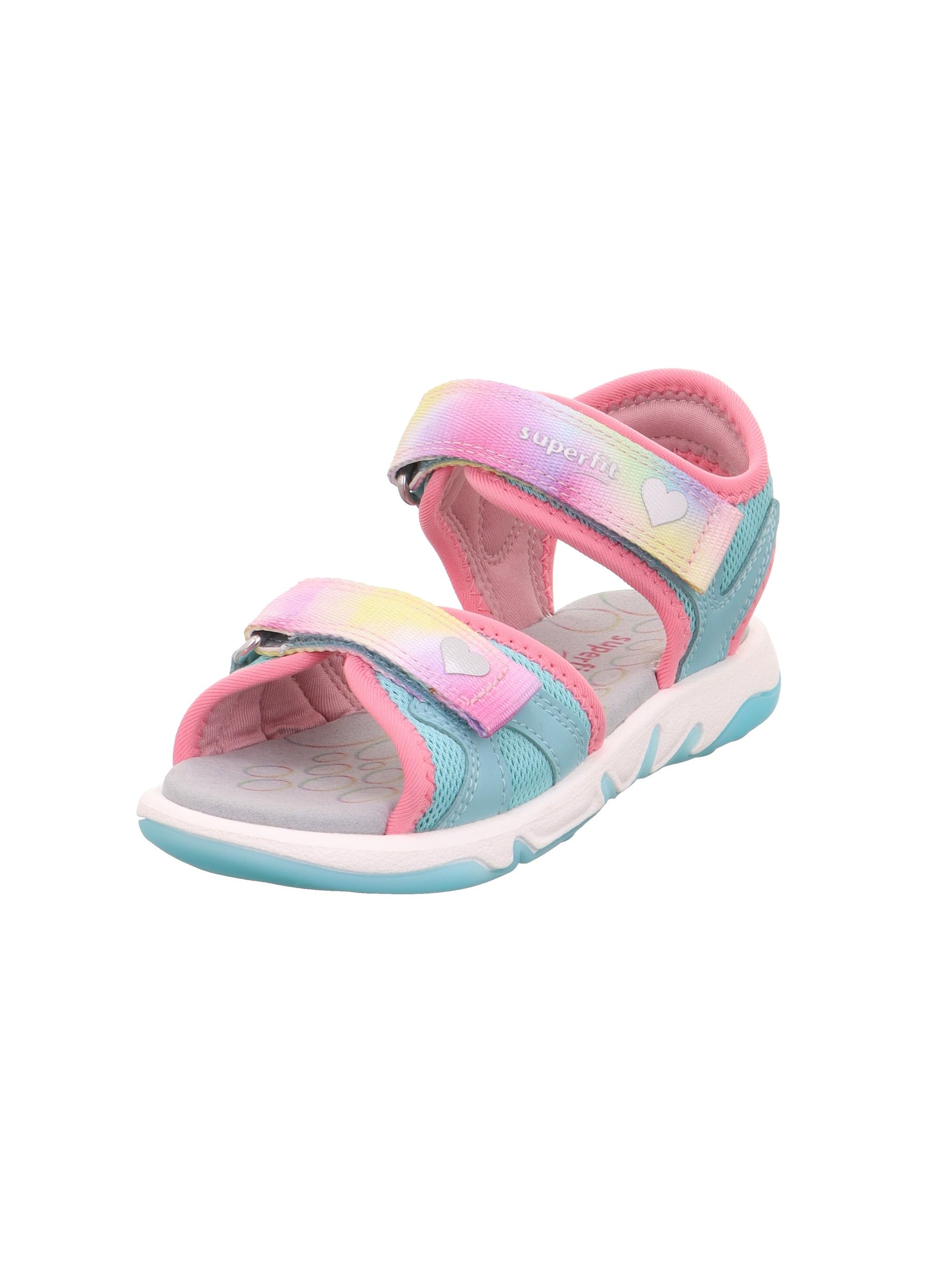 Superfit Pebbles Sandals, Light Green/Pink 7510, 34 EU