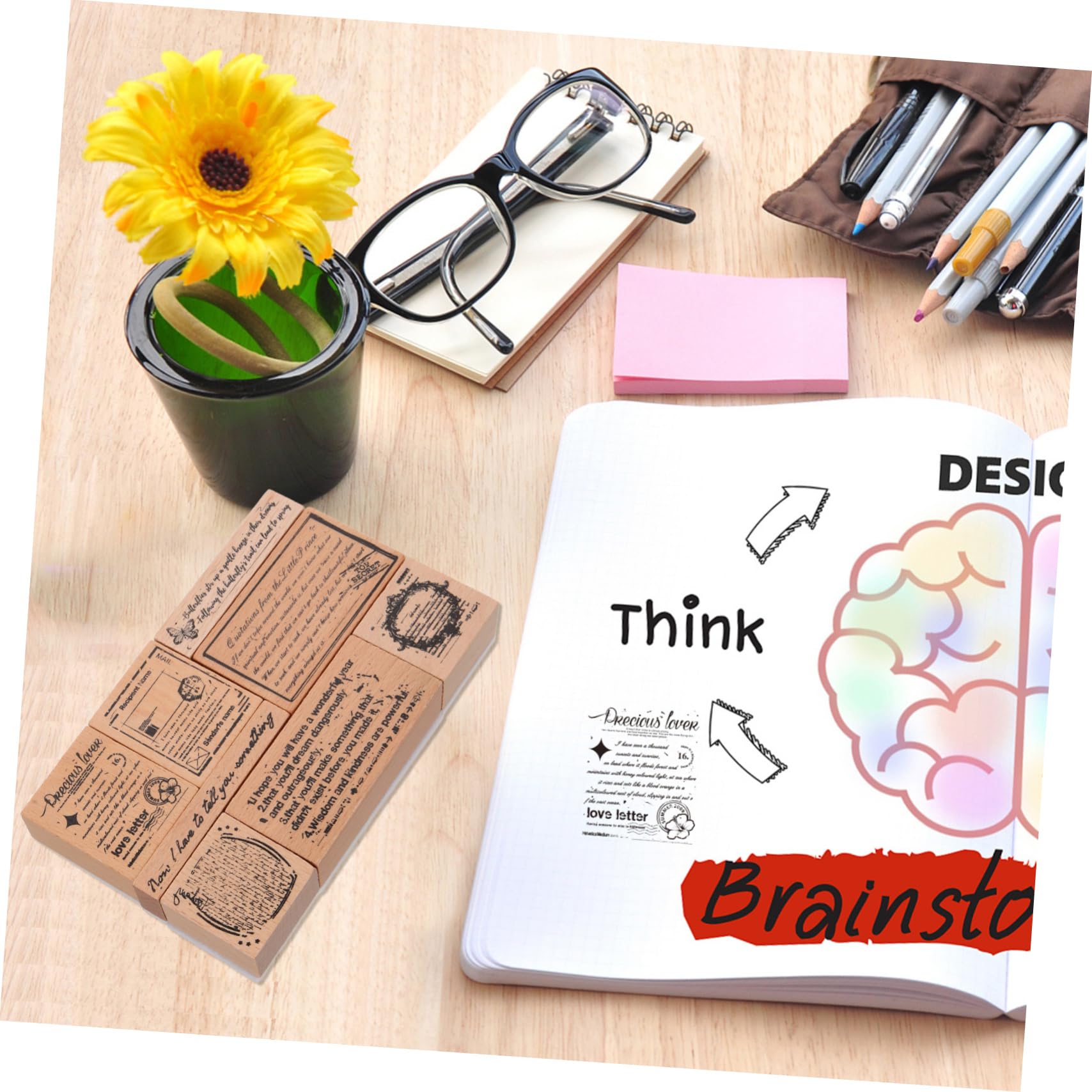Lurrose 40pezzi Timbri Per Crafting e Decorazioni Timbri Per Artigianali e Chiari