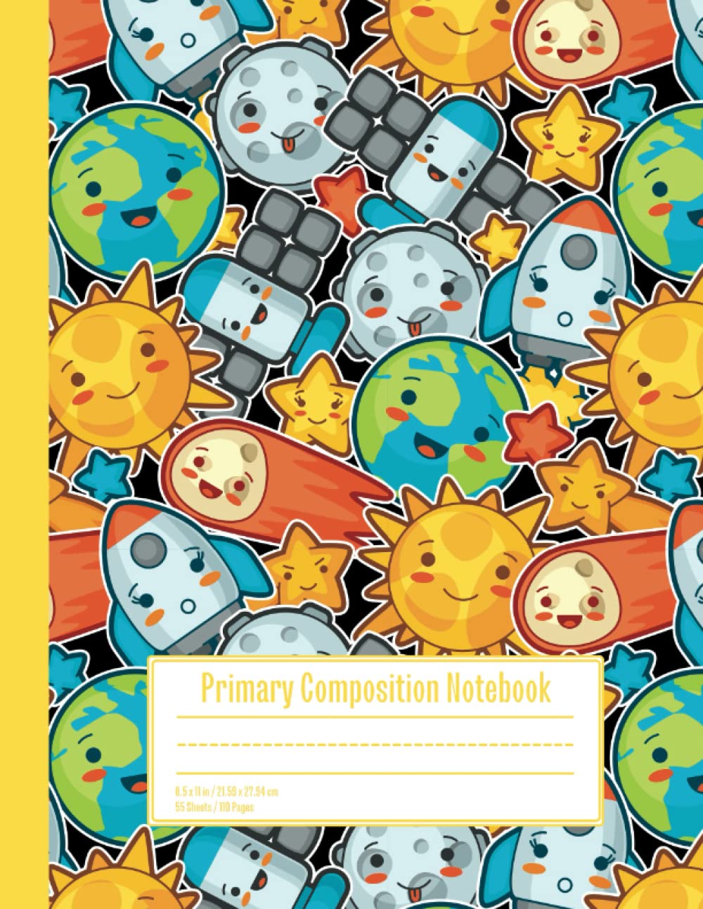 Primary Composition Notebook: Dotted Midline Creative Picture Space | Primary Journal Preschool Grades K-2 Handwriting Practice Book | Galaxy ... For Boys And Girls | Adorable Gift For Kids