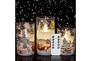 Eldnacele Santa Claus Glass Flameless Candle
