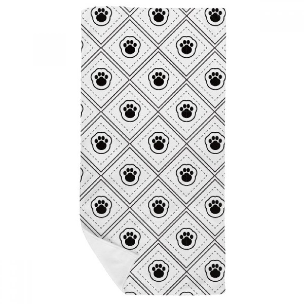 Serviette de bain douce motif patte pour un séchage délicat 35x70cm
