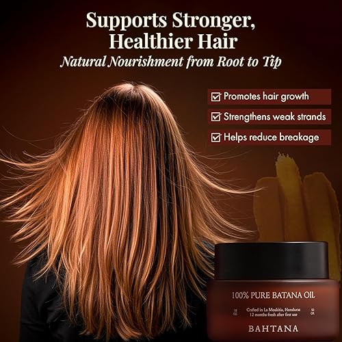 Miniatura 3 de bahtana Aceite de batana 100% puro, tratamiento nutritivo para el cabello y la piel para el crecimiento, la fuerza y la humedad, aceites de batana