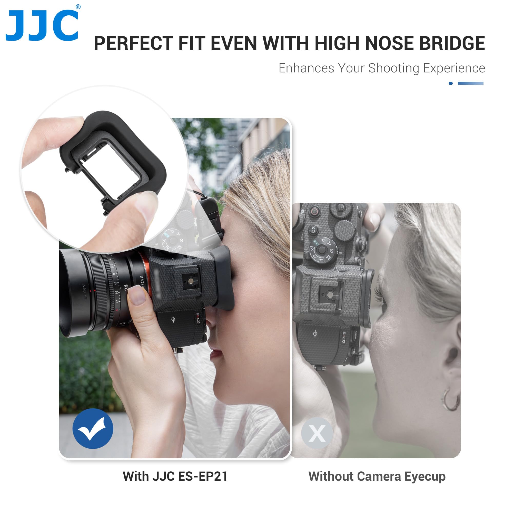 2 Pack JJC Tiefe Okularkappe Augenmuschel Silikon für Sony A1 A1II A9III A7RV A7RVI A7SIII A7IV A7V, ILCE-1/1M2 ILCE-7RM5/7RM6 ILCE-7SM3 ILCE-7M4/7M5 ILCE-9M3 Ersetzt Sony FDA-EP19 FDA-EP21 Okular