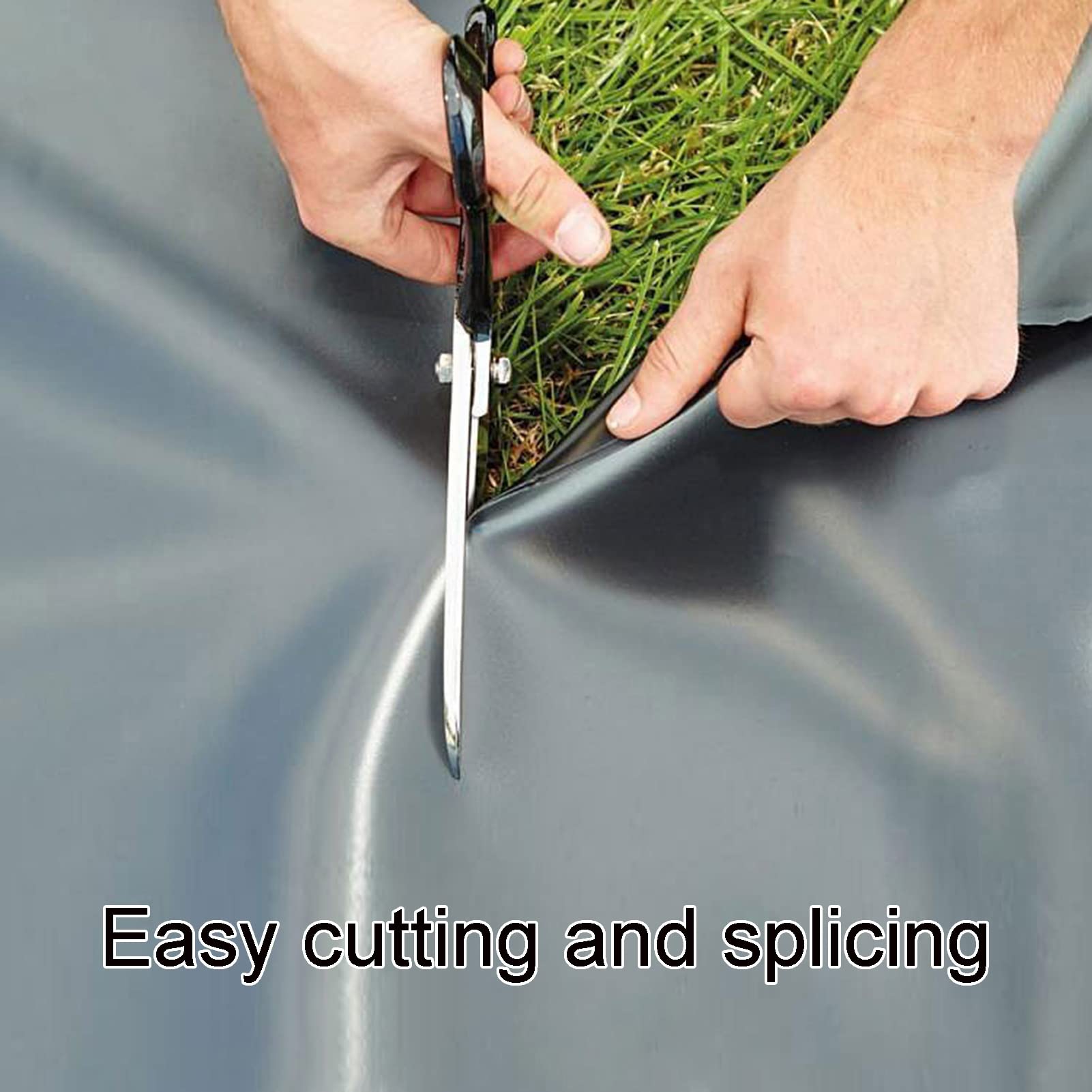 Rivestimento per laghetto da 2,0 mm, sicuro per pesci e piante, resistente ai raggi UV e alle intemperie, ideale per laghetti, fontane e giardini acquatici, 1 m x 1 m
