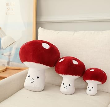 3D Creative Plush Mushroom Cute Sofa Car and Bed Cushions Throw Pillow Surprise Mushroom 10.3"
