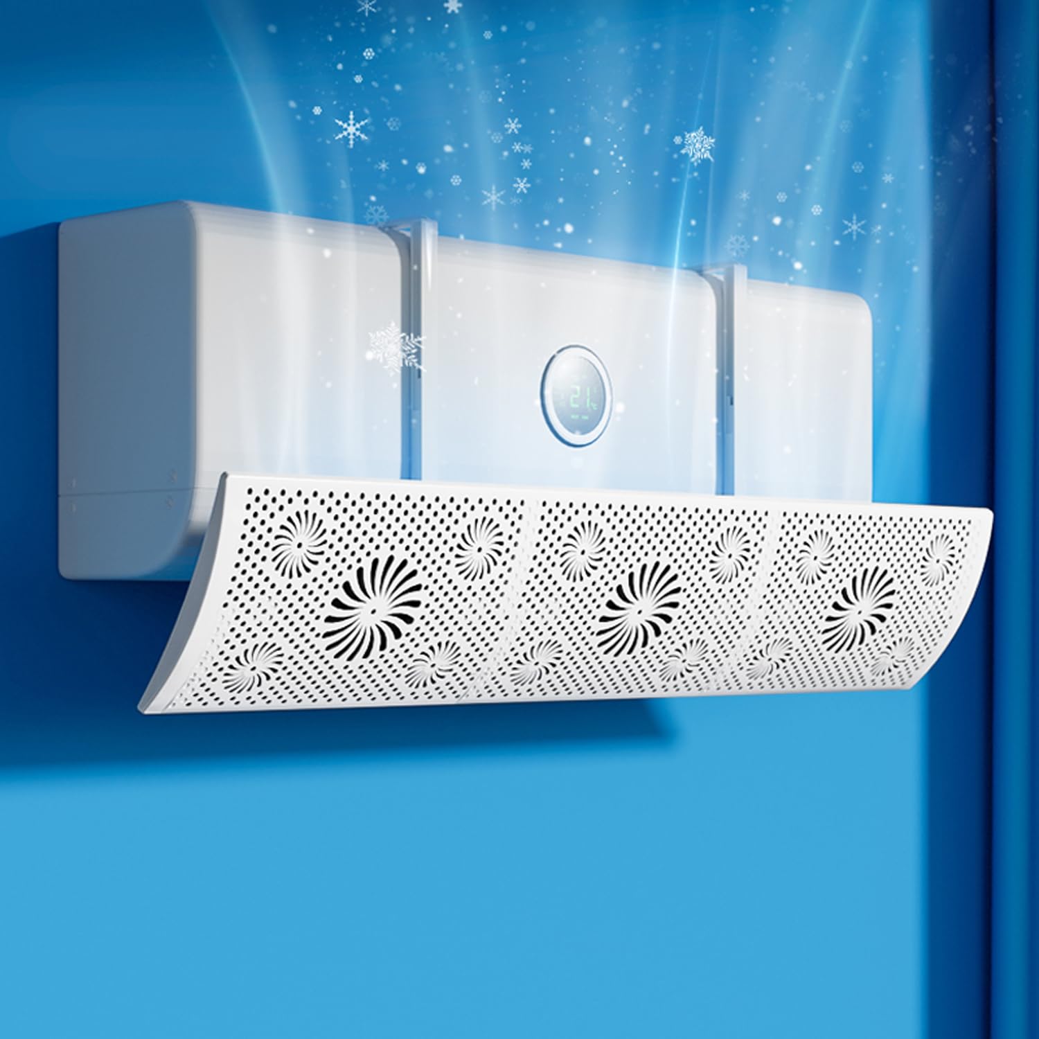 Deflettore Condizionatore Universale - Diffusore Aria per Condizionatori Portatili, Fino a 15 kg, 2 Modalità Flusso (Estivo/Invernale), Installazione Senza Danni, Design Anti-Condensa