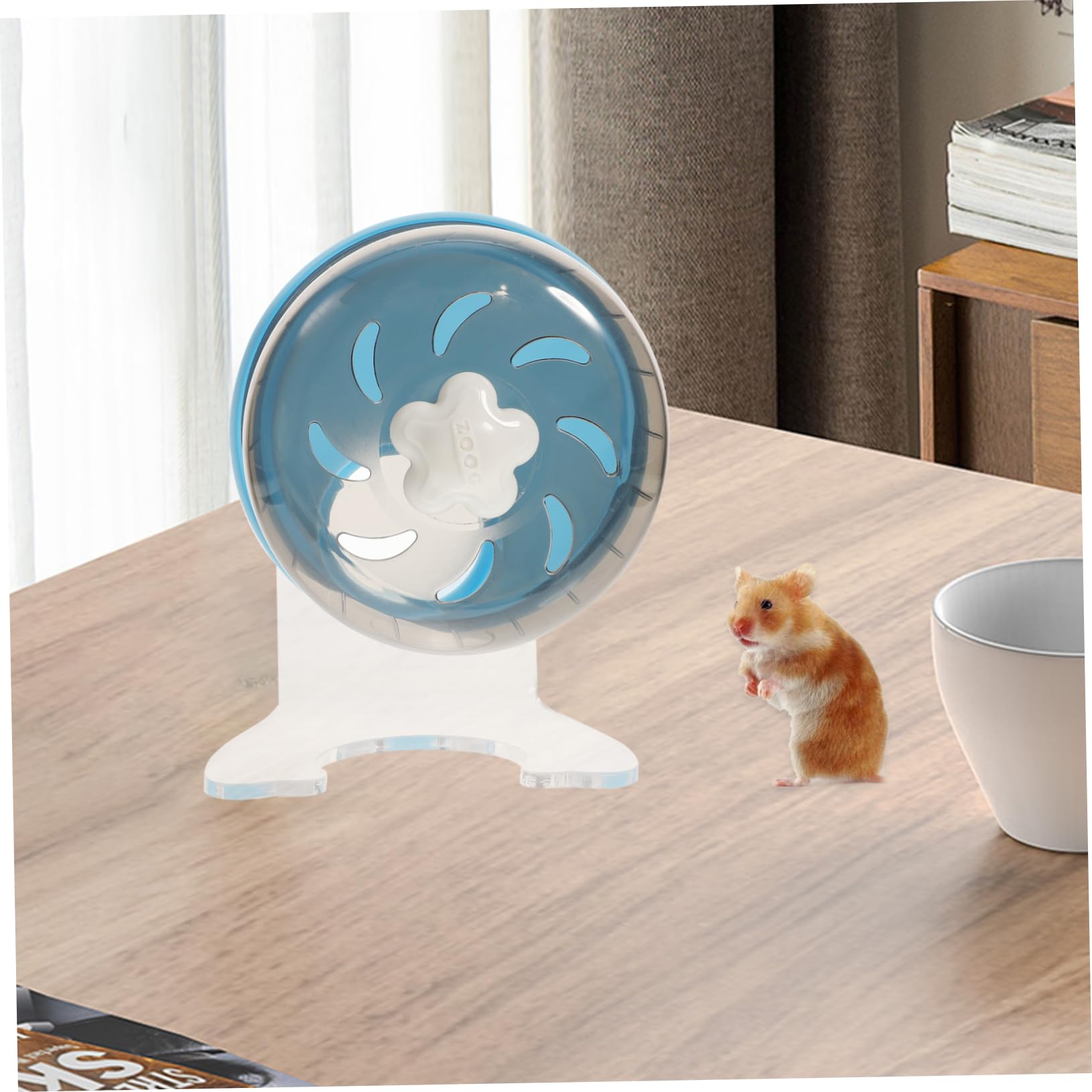 ORFOFE Compact Rat Wheel Decorative Hedgehog Wheel Ultra-Quiet for Pet Exercise