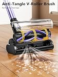 Aspirateur sans fil, 55Kpa/55 Aspirateurs Mins pour la maison, Aspirateur autoportant avec dock rechargeable,LED Affichage & Anti-angle, Aspirateur léger rechargeable pour tapis (Violet)