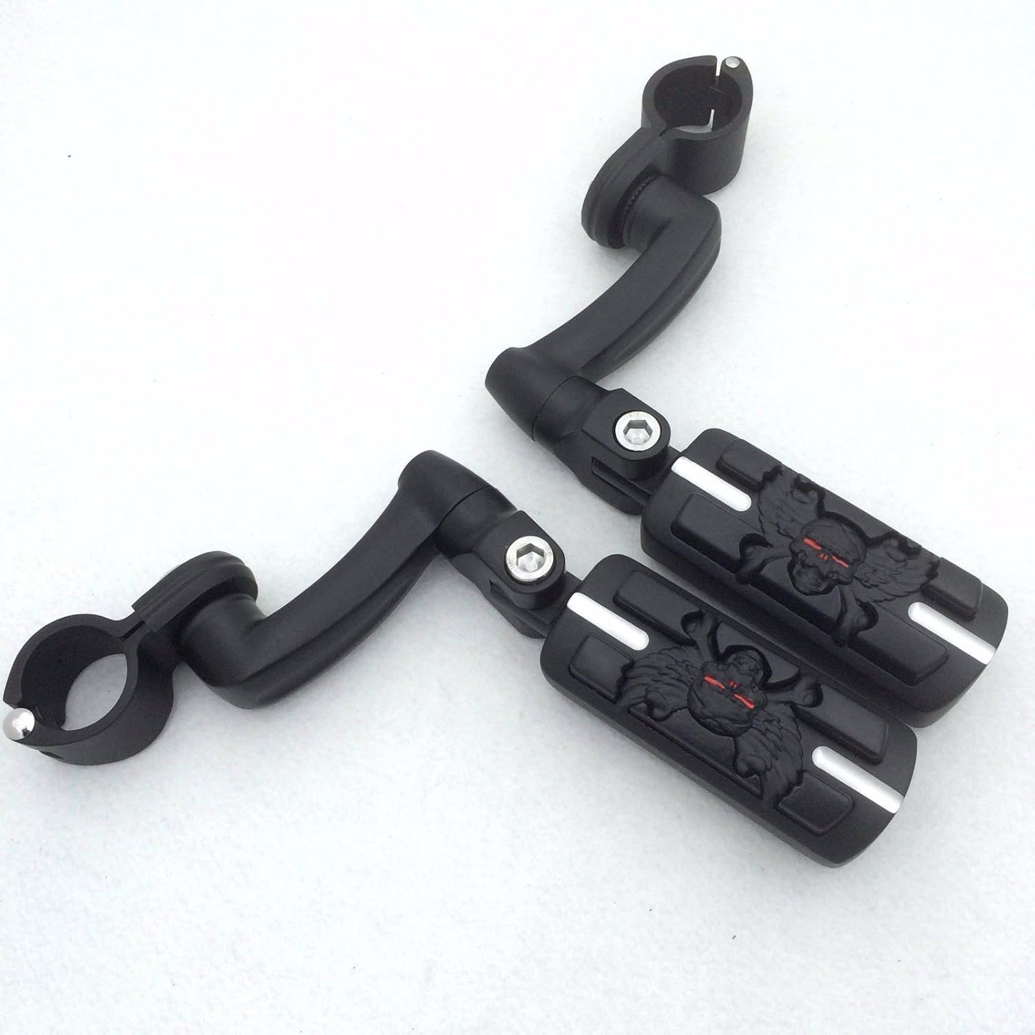HK MOTO Motorcycle Black 360 Adjustable Peg Mounting Kit