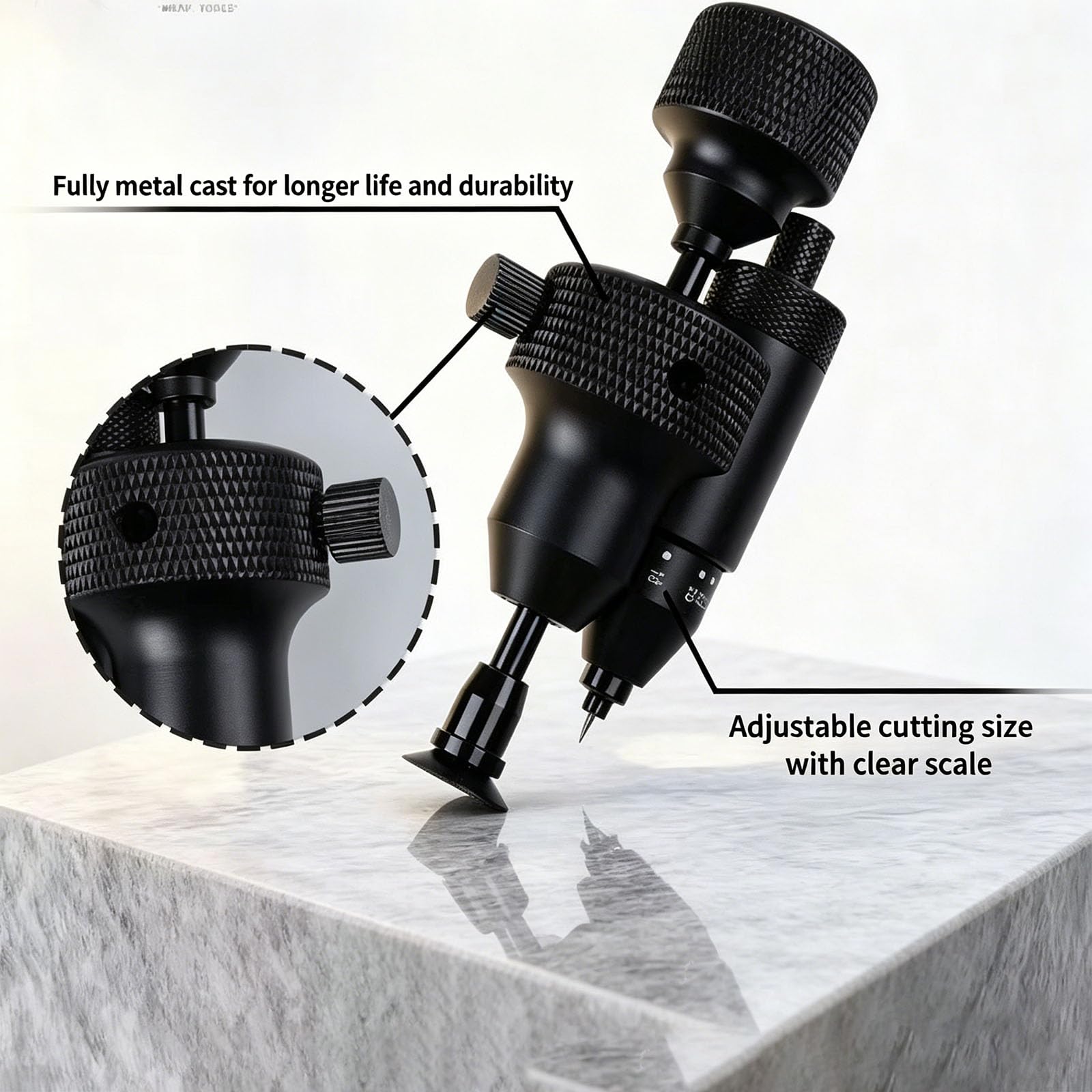 Dispositivo de detección de metales de grado industrial, herramienta raspadora de agujeros para un mejor corte de película de ventana automotriz, cortador de agujeros de acero inoxidable