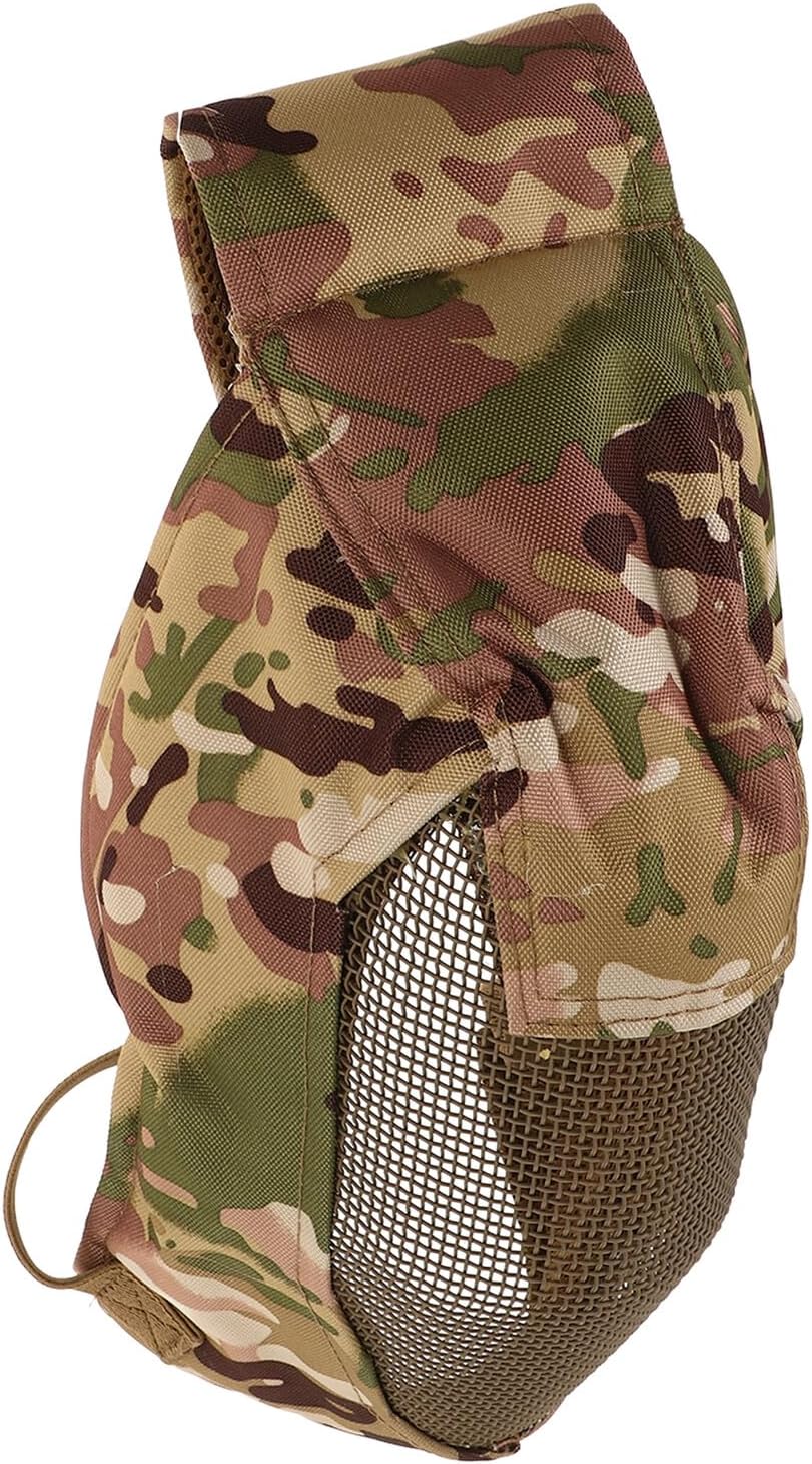 Steel Mesh Fencing Mask Full Face Protective Cover Battle Safety Gear Steel Mesh Battle Mask for Outdoor Training and Competition