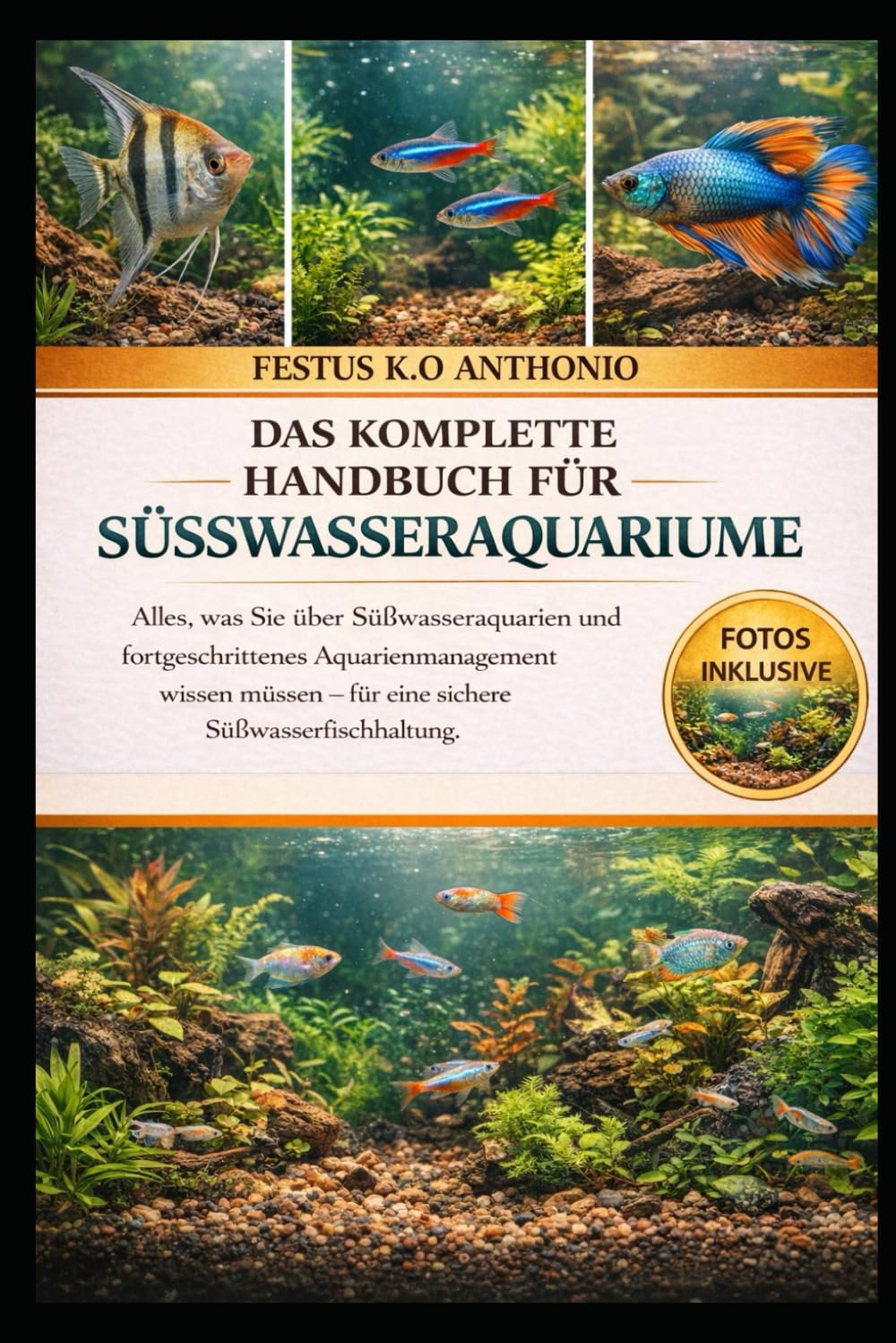 DAS KOMPLETTE HANDBUCH FÜR SÜSSWASSERAQUARIUME: Alles, was Sie über Süßwasseraquarien und fortgeschrittenes Aquarienmanagement wissen müssen – für eine sichere Süßwasserfischhaltung