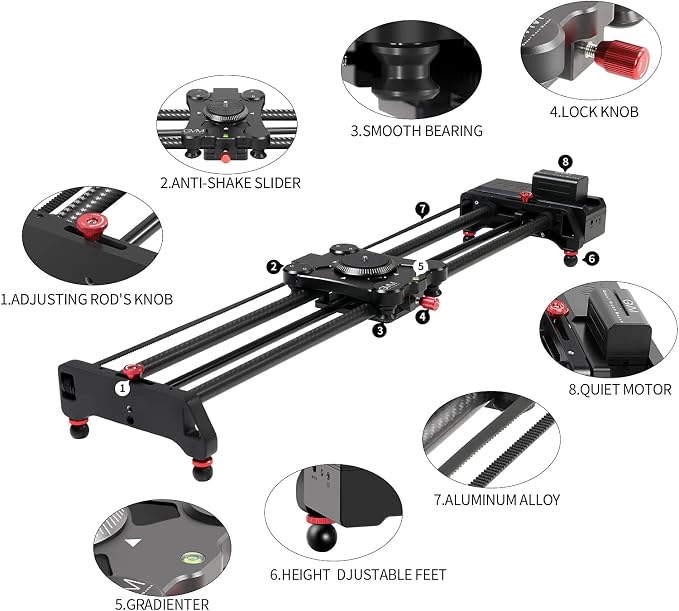 GVM Motorized Camera Slider 31 pulgadas con control APP miniatura 2