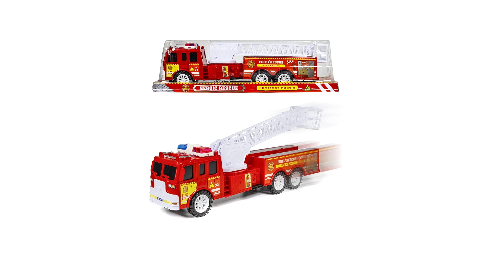 Ｓ★商品Ｎｏ.３４３４☆ＮＥＷ・ＢＲＩＧＨＴ社ＦＩＲＥ・ＲＥＳＣＵＥ消防車ＢＩＧ S☆商品No.3434☆NEW・BRIGHT社FIRE