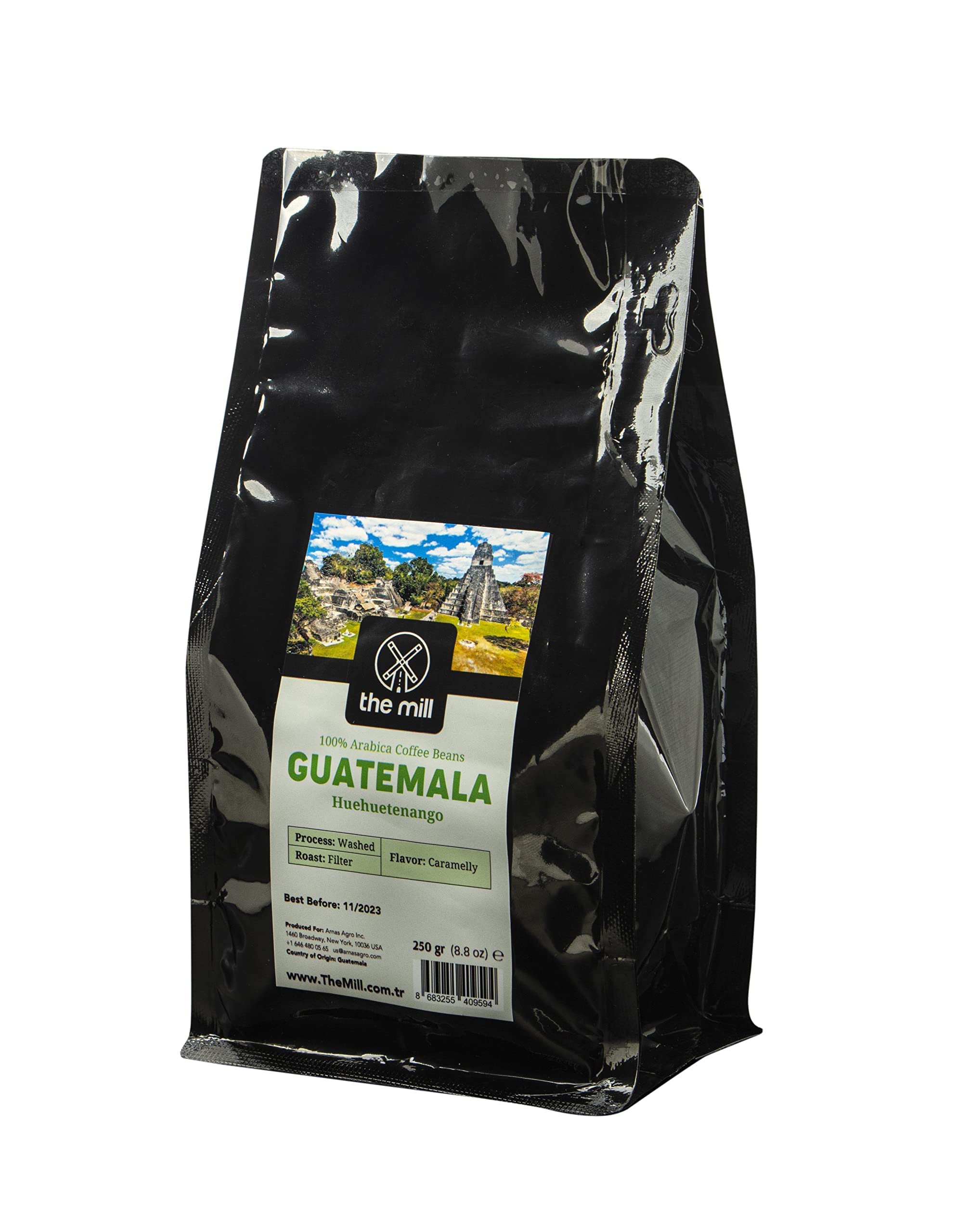 The Mill Guatemala Huehuetenango Kahve Çekirdekleri - 250 g - Ustalıkla Kavrulmuş Bütün Kahve Çekirdeği -%100 Arabica - Çikolata Tonları ile Zengin Aroma - Filtre ve Kahve Makineleri İçin Uygun