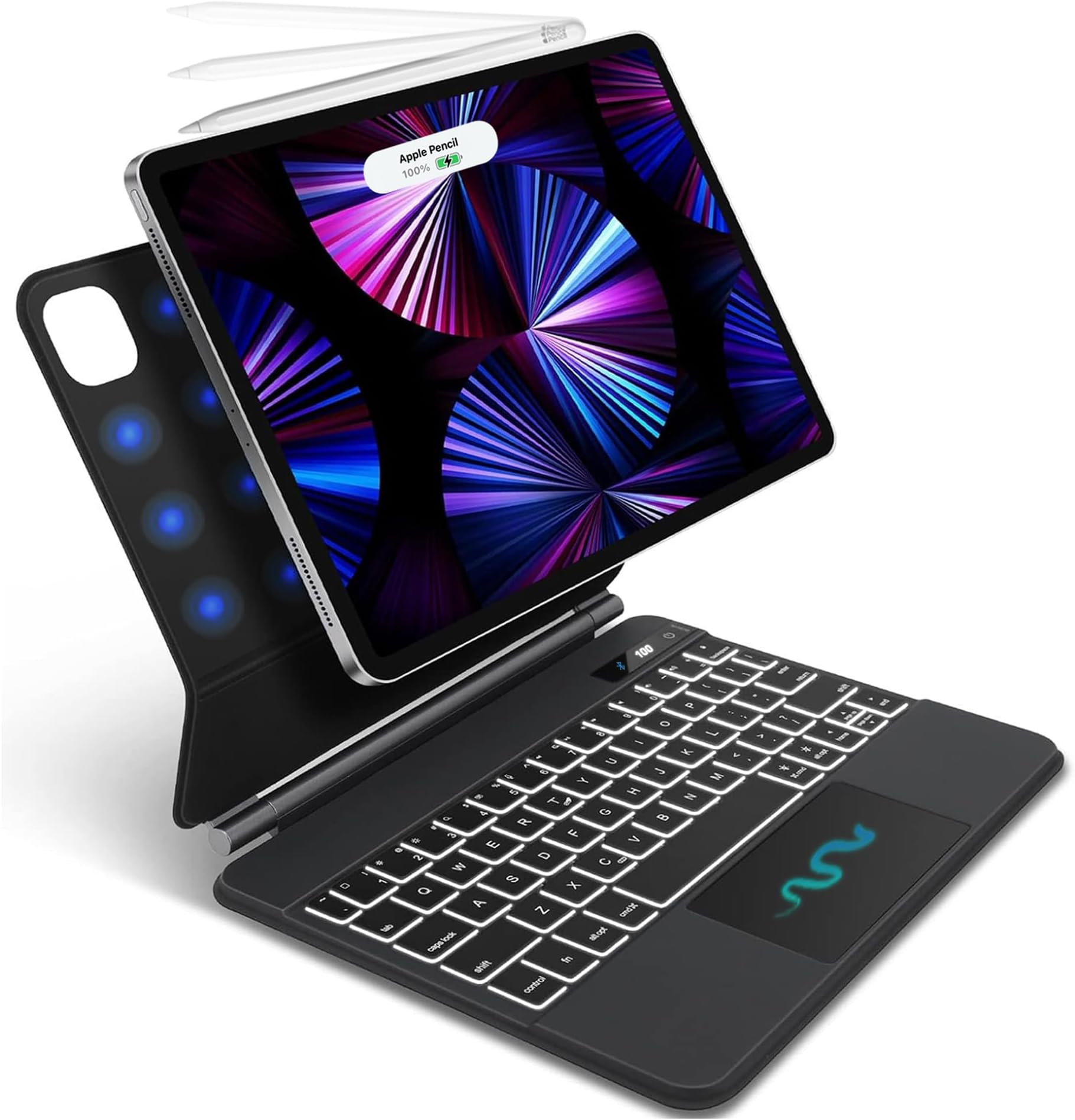 typecase Edge Magic Style Keyboard for iPro Air 13 (M2) 2024 & iPad Pro 12.9 Inch (6th/5th/4th
