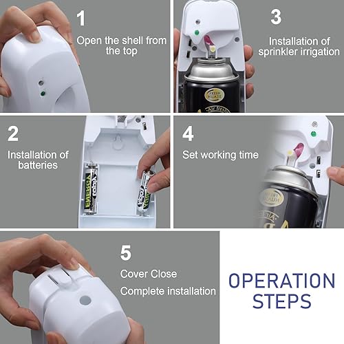 Miniatura 4 de Uiifan 8 dispensadores automáticos de ambientador en espray de 8.27 x 3.15 x 3.15 pulgadas, dispensador automático de ambientador para pared,