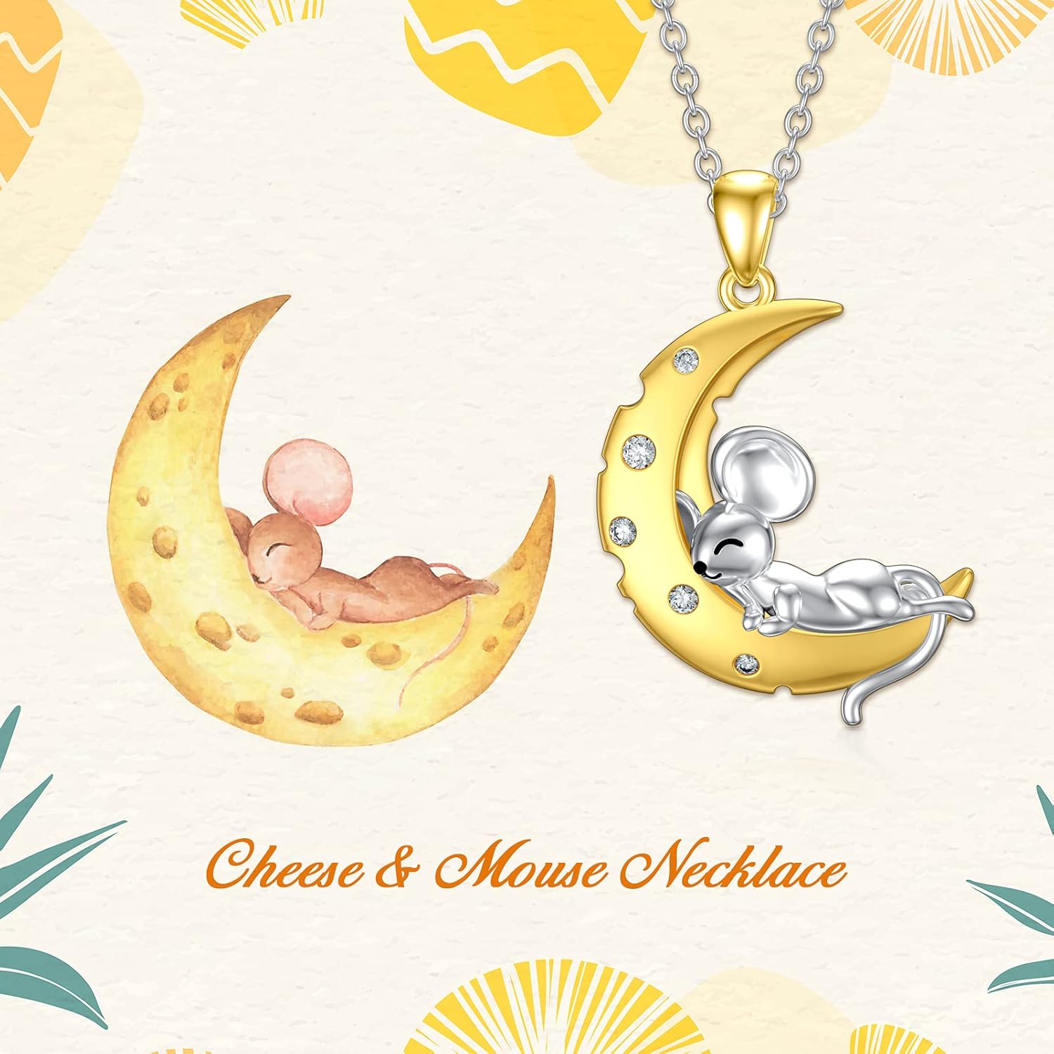 PELOVNY Mouse/Penguin/Fox Necklace for Women 925 Sterling Silver Animal Pendant Necklace Birthday Christmas Jewelry Gifts for Mom Daughter Wife Sister - Image 2