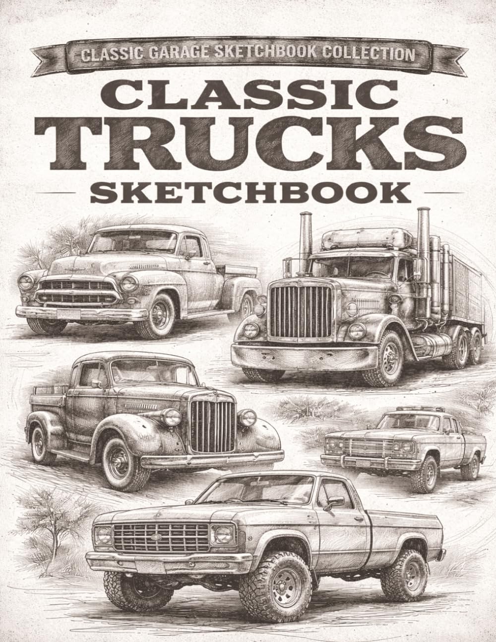 Classic Trucks Sketchbook: How To Draw Book for Car Lovers, Muscle Car Fans, and Automotive Enthusiasts | Vintage Vehicle Sketch Pad for Kids, Teens, and Adults