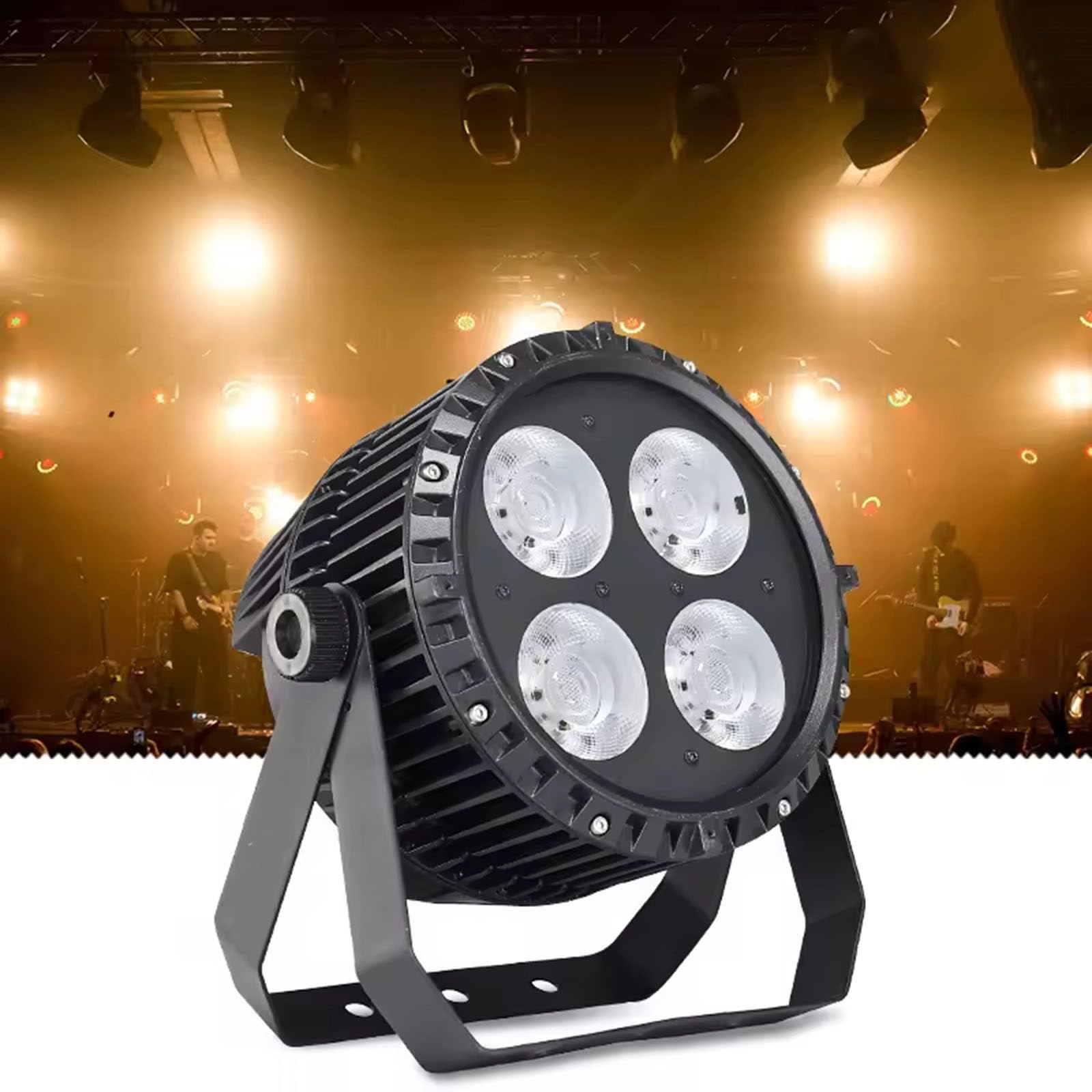 4-Augen-Bühnenlichter, 200-W-Scheinwerfer, Warm- Und Kaltweiß, Stroboskop-Bühnenlichter, 45°-Strahl-Angel-Uplights, Dmx512/Soundaktiviert, Party-Dj-Lichter Warmlight