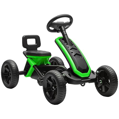 AIYAPLAY Kart Pedales con Ruedas Antideslizantes de EVA 2-5 Años Verde