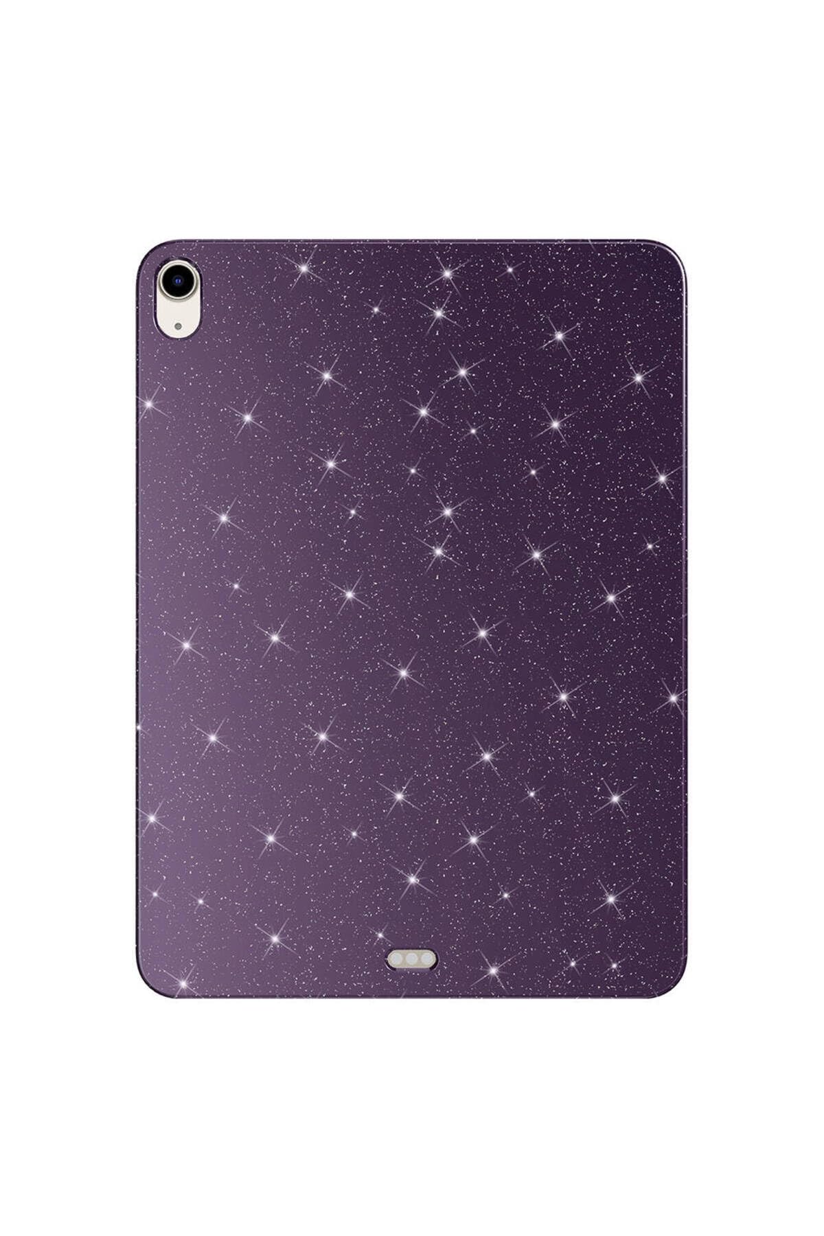 CONSTRAIN - iPad Air 11 2024 Simli Parlak Görünümlü ile Uyumlu Tablet Koton Kılıf-Derin Mor 2