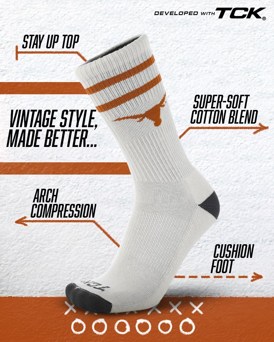 Vintage NCAA College Socks For Men and Women, Classic Soft Cotton Sock - Image 4