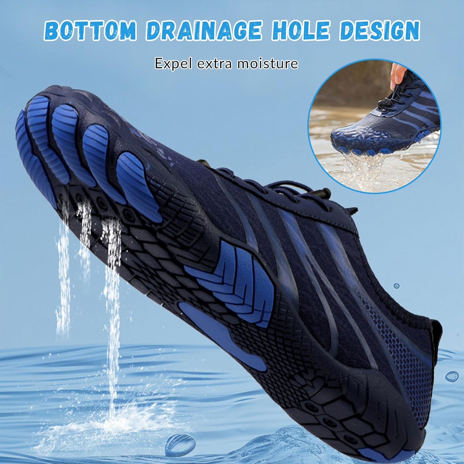 Hike Barefoot Shoes for Womens Mens, Pro Hiking Shoes Comfortable Healthy & Non-Slip Breathable, Wide Toe Box Water Shoe for Walking, Running Athletic Beach Pool Swim
