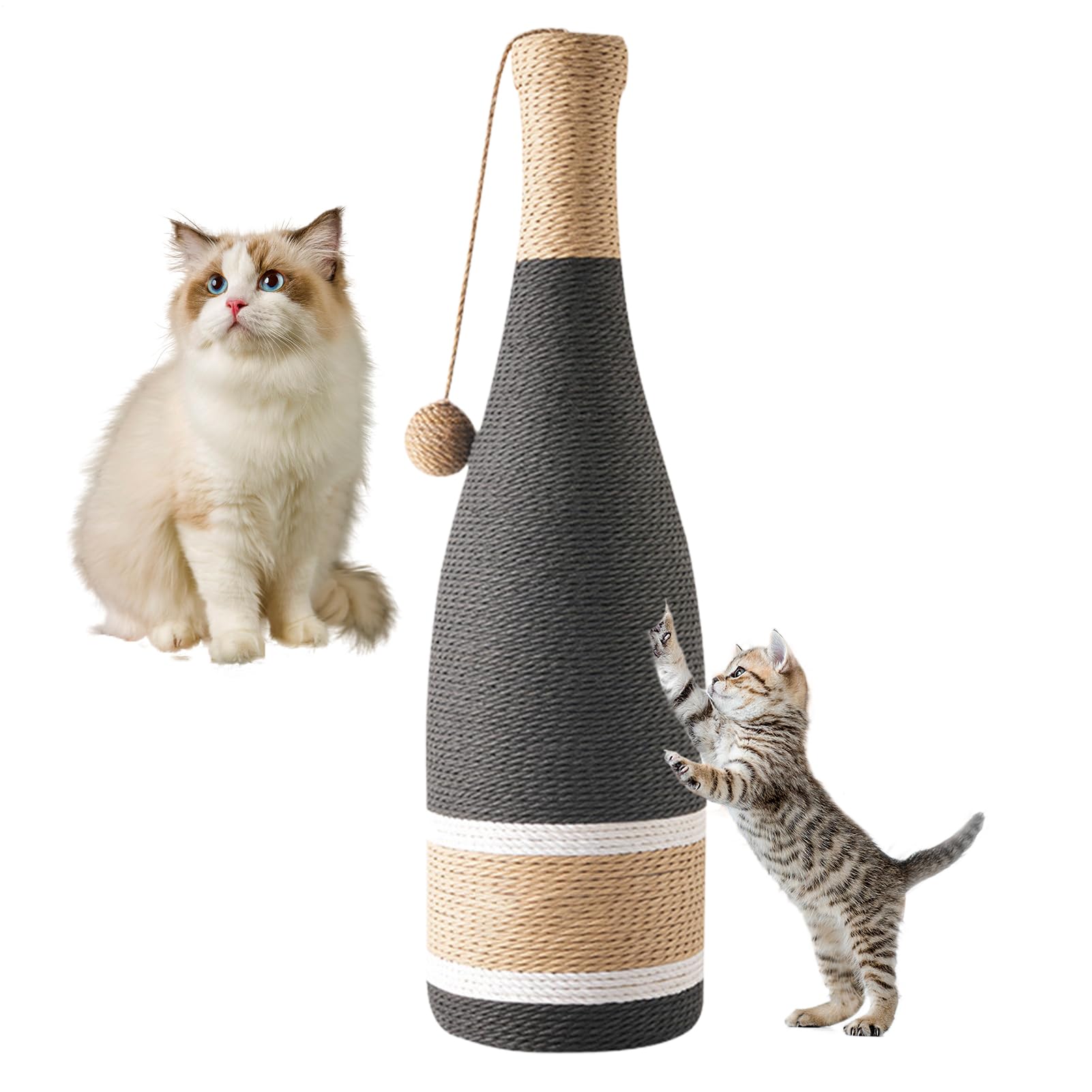 Rascadores para Gatos De Interior Juguete para Mascotas Vertical Natural | Poste De Rascador Para Gatos Estimulación Mental Simulación Ejercicio Hogar Exterior Suelo Jue