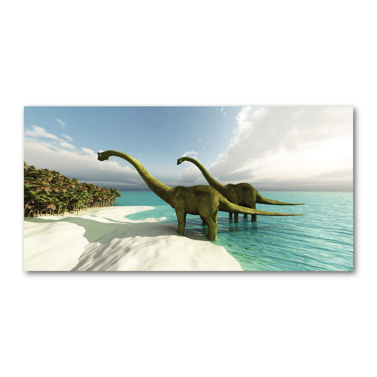 Acrylic glass picture animaux préhistoriques Tulup déco murale 120x60cm grand format
